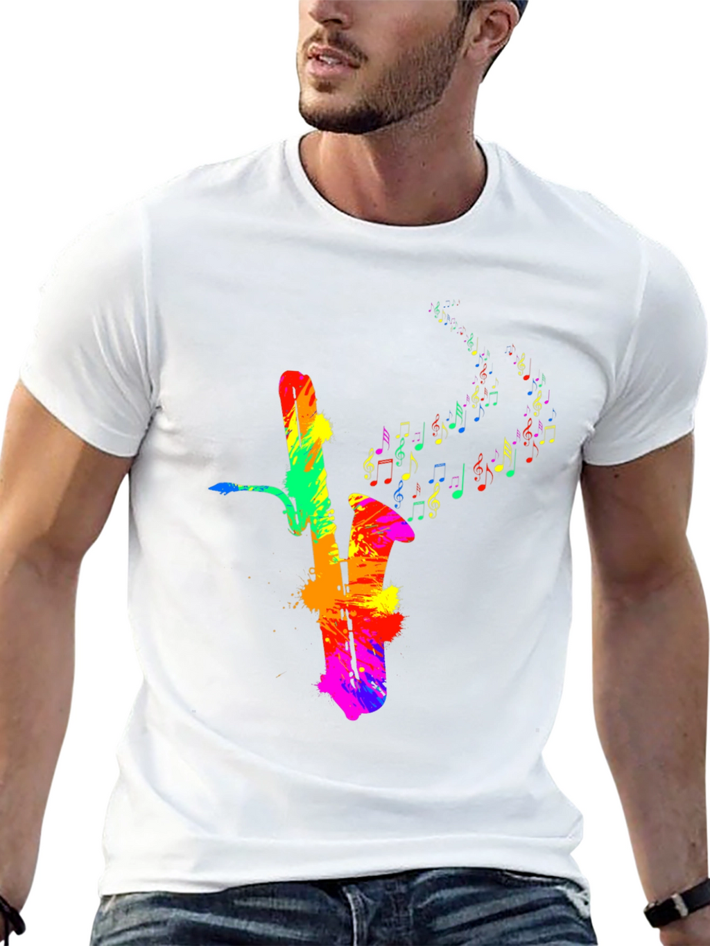 Colorful Saxophone Music T-Shirt