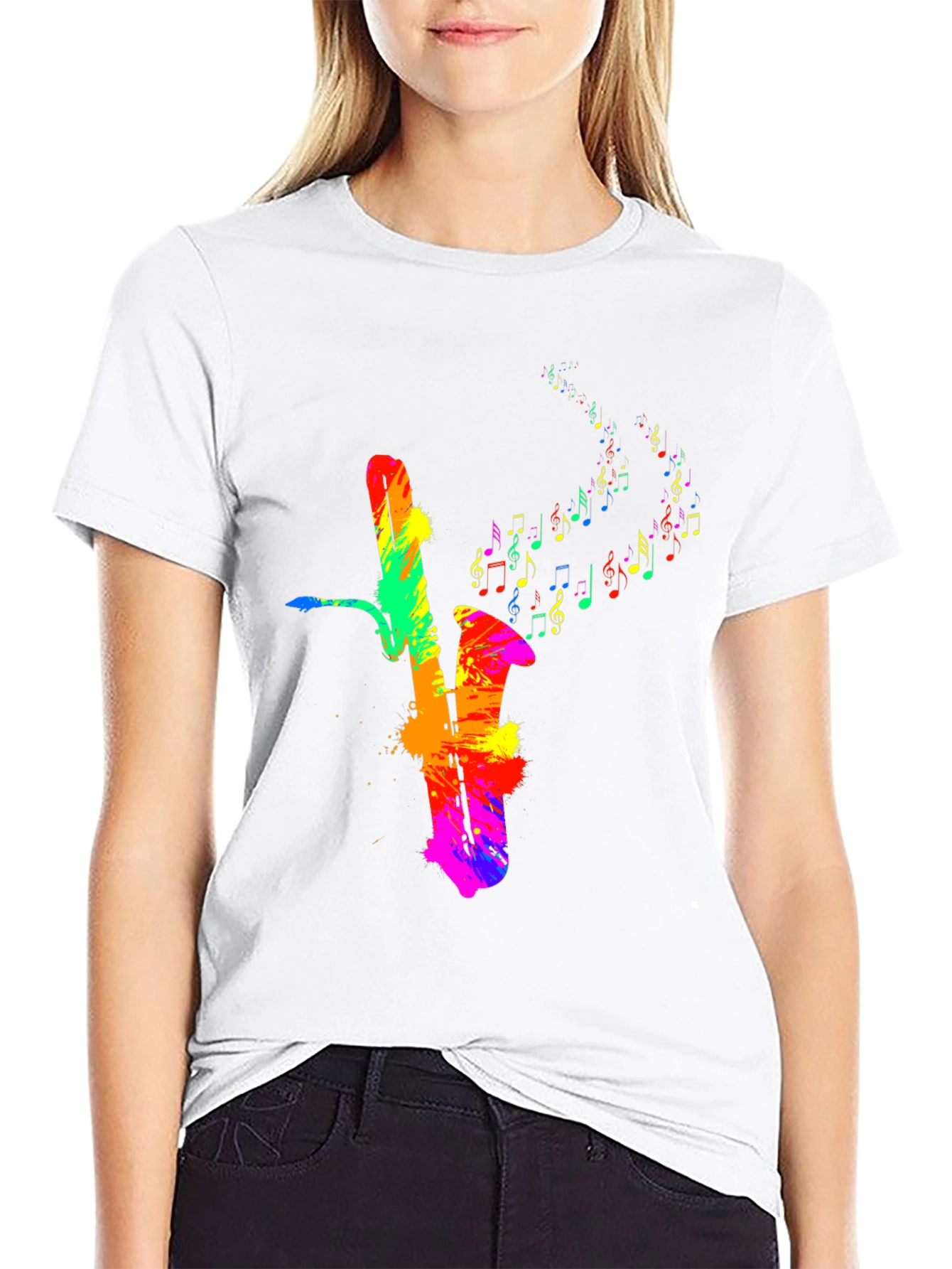 Colorful Saxophone Music T-Shirt