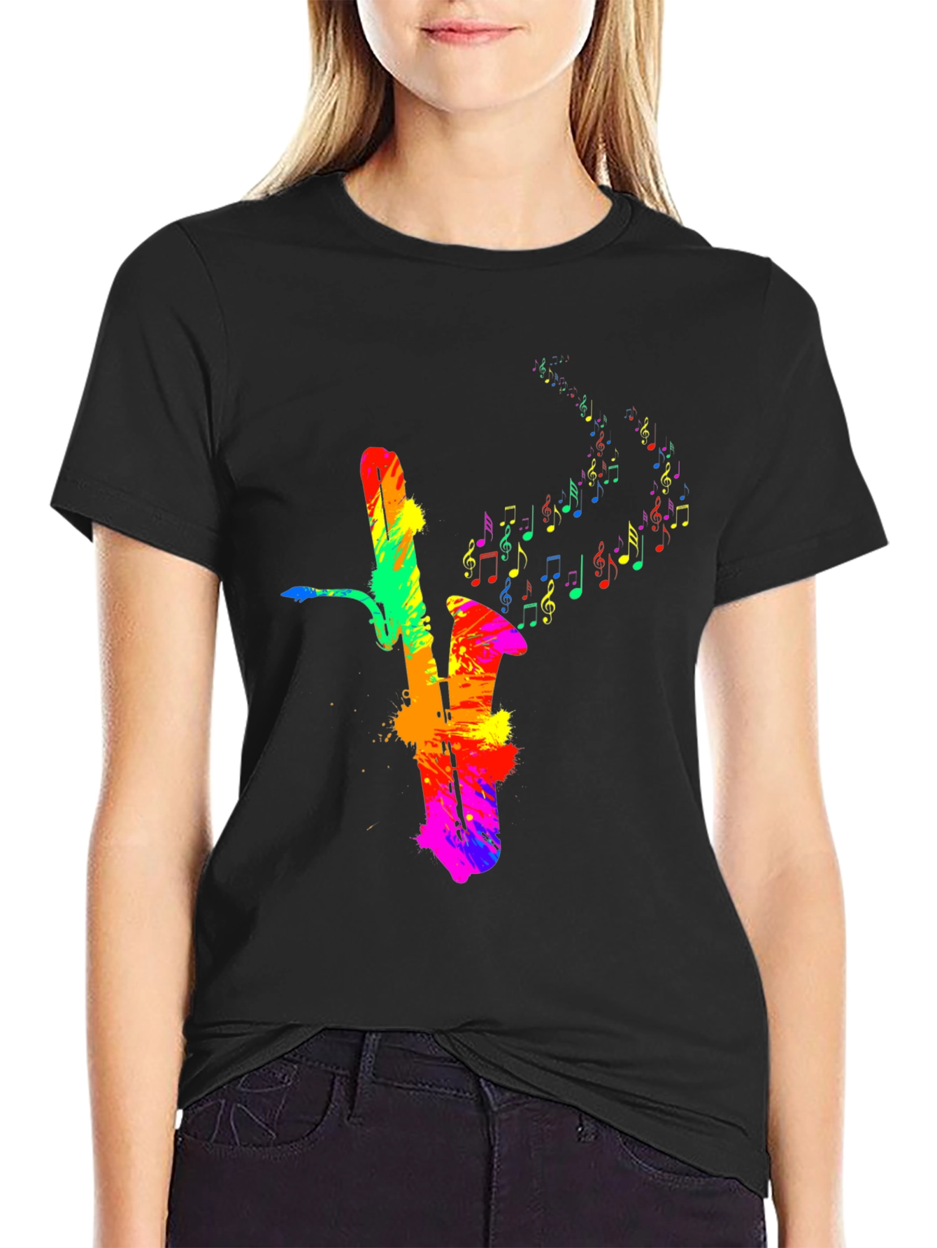Colorful Saxophone Music T-Shirt