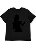 Silhouette Graphic T-Shirt - Bold Black Tee