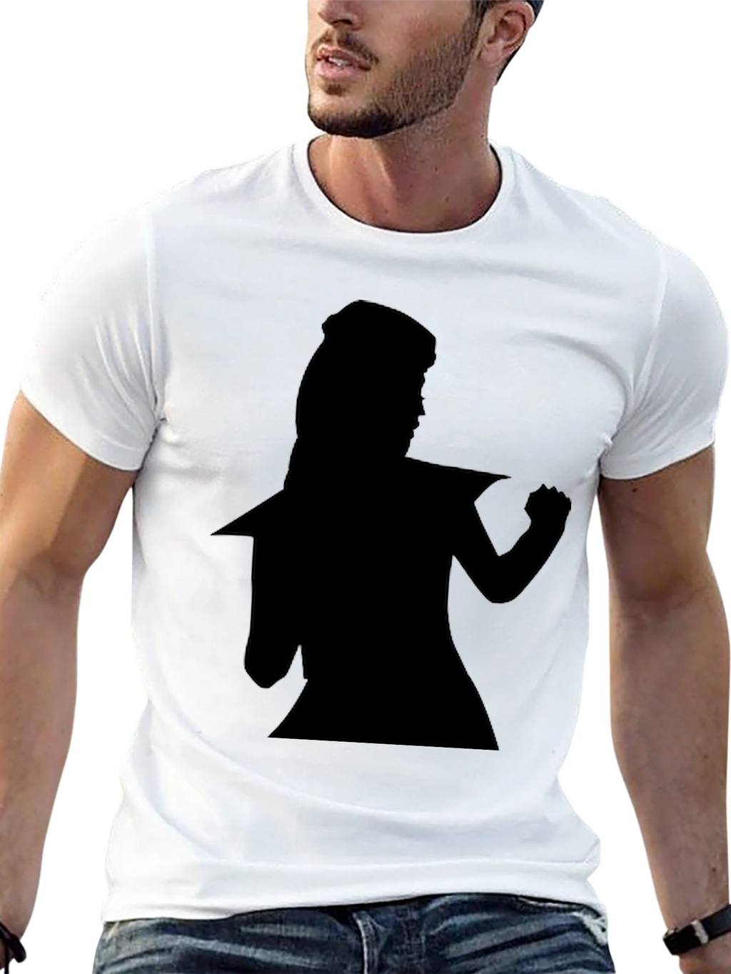 Silhouette Graphic T-Shirt - Bold Black Tee