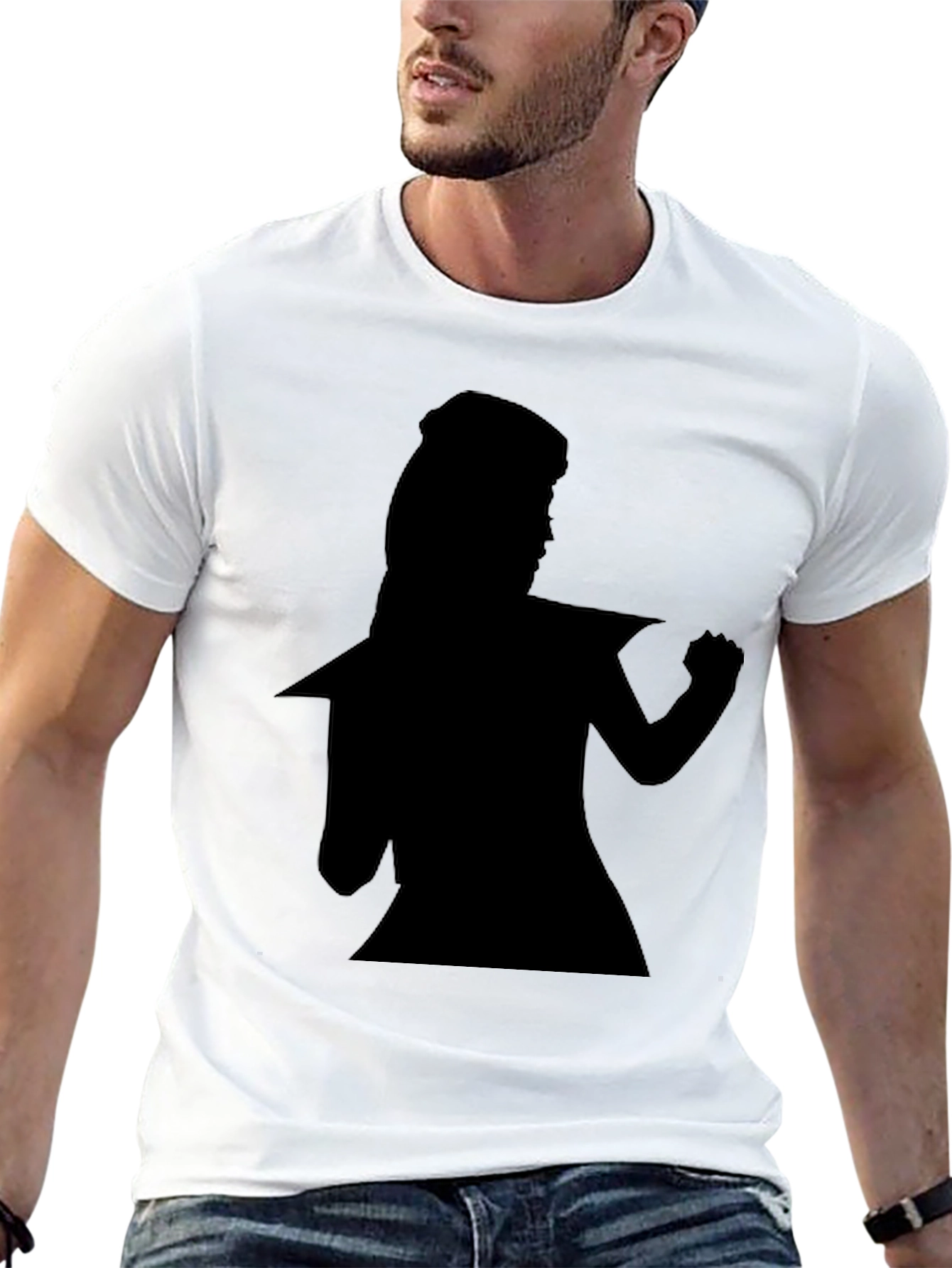Silhouette Graphic T-Shirt - Bold Black Tee