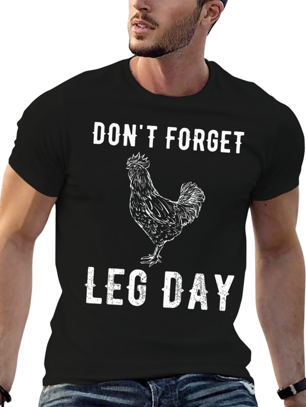 Dont Forget Leg Day Chicken Graphic Tee