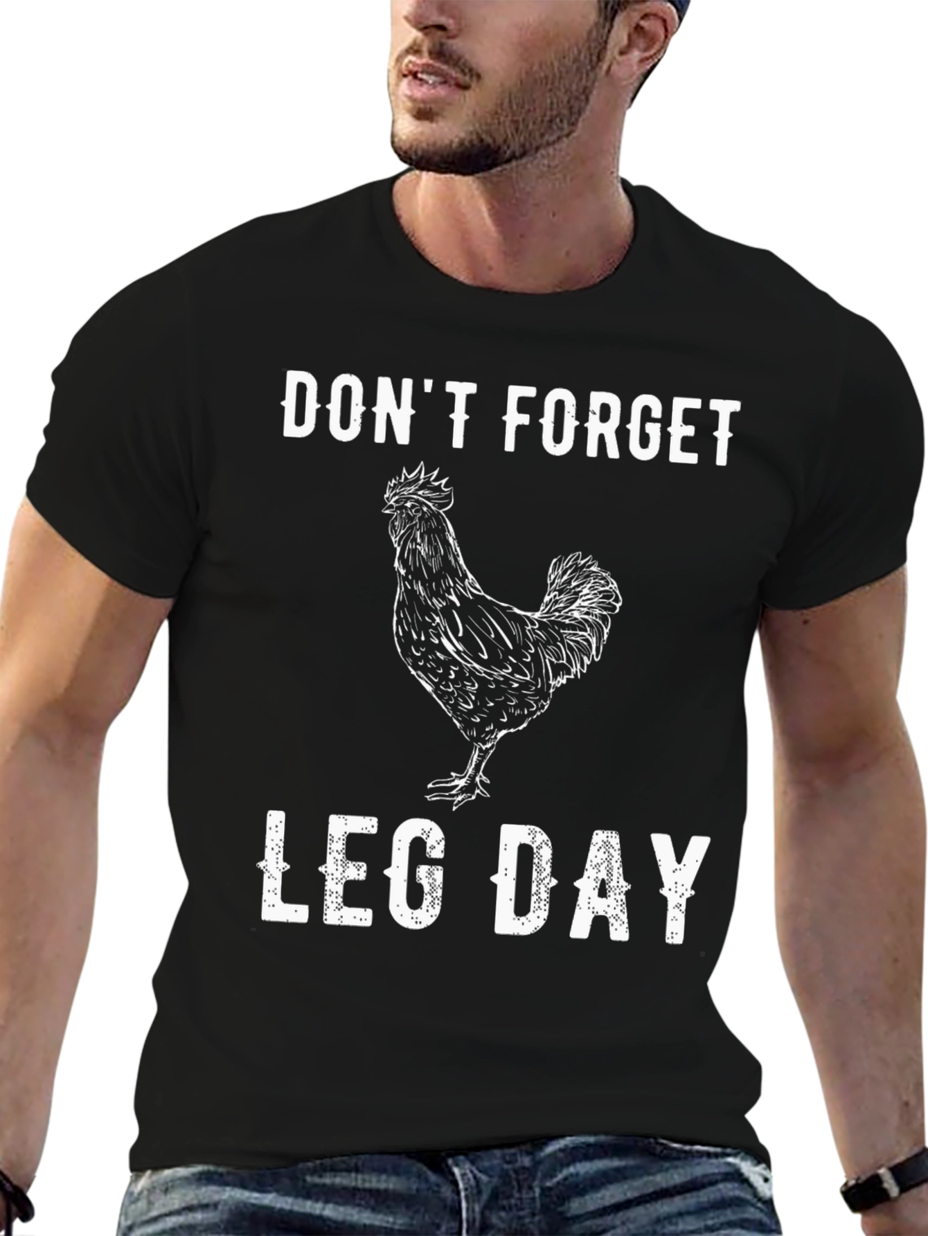 Dont Forget Leg Day Chicken Graphic Tee