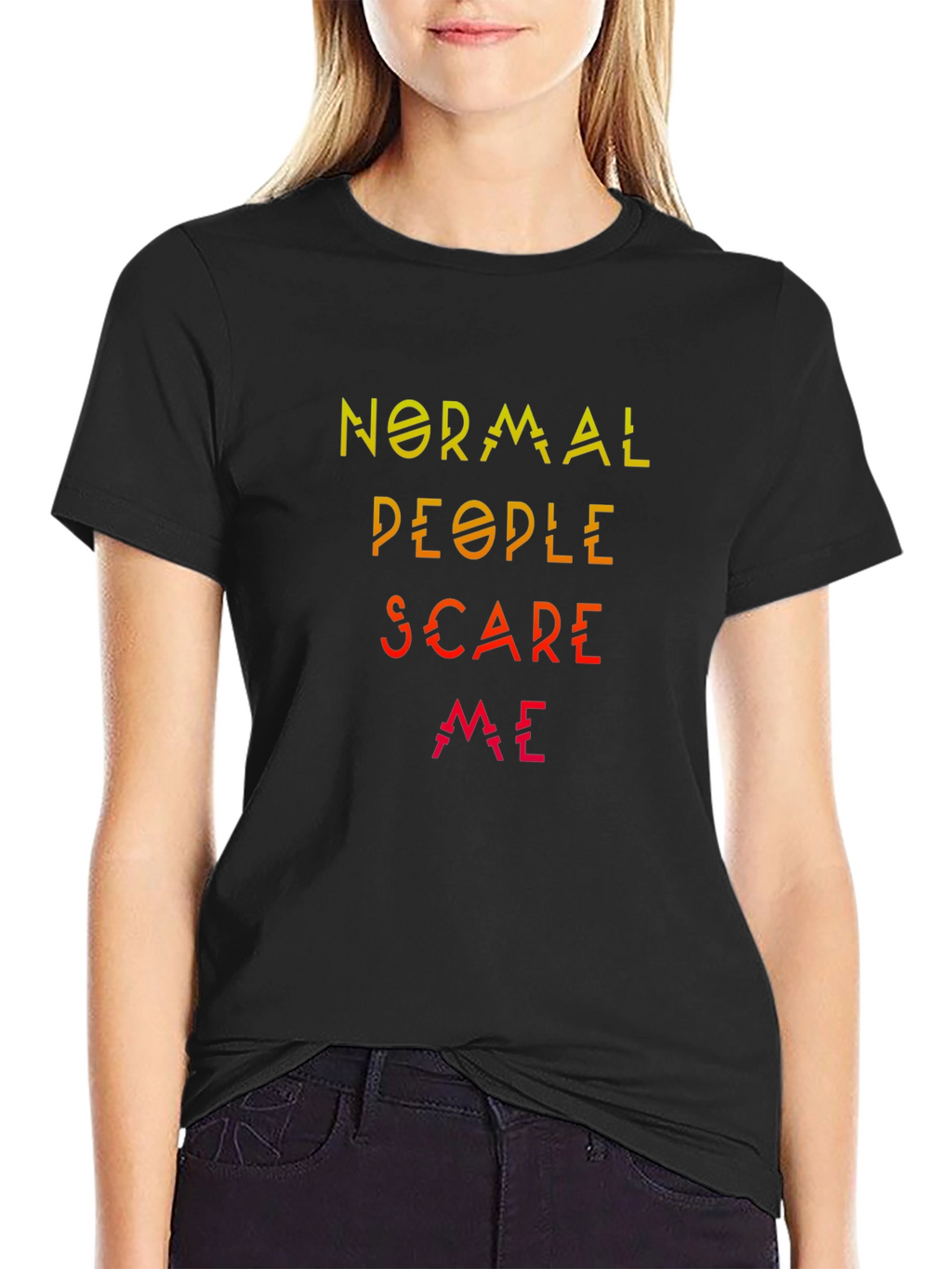 Normal People Scare Me Graphic Tee - Black