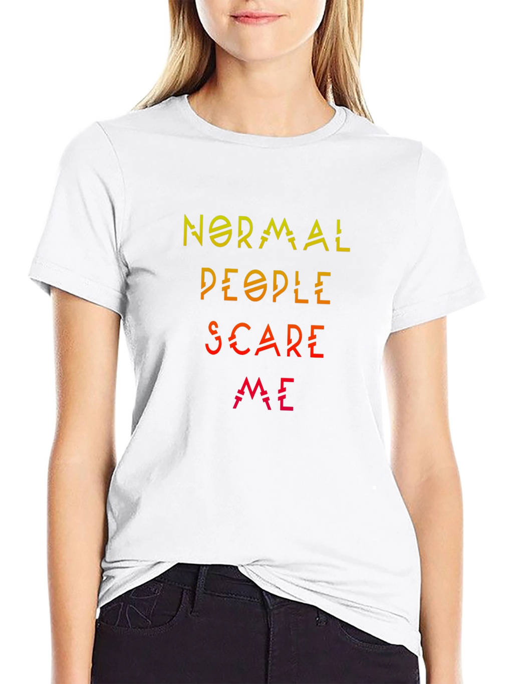 Normal People Scare Me Graphic Tee - Black