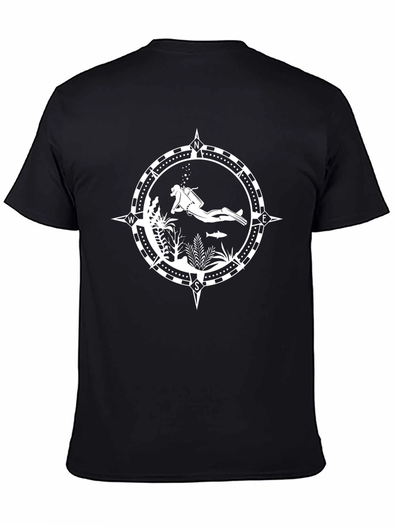 Diver Compass Graphic Tee - Explore the Depths!