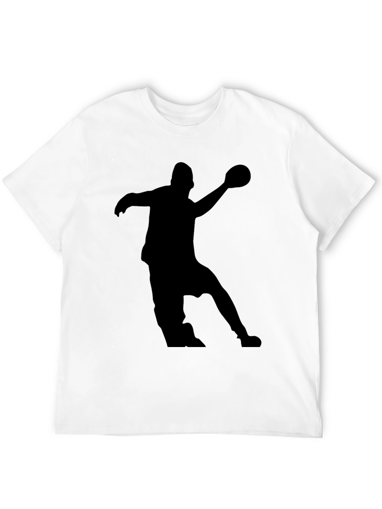 Handball Player Silhouette Graphic Tee