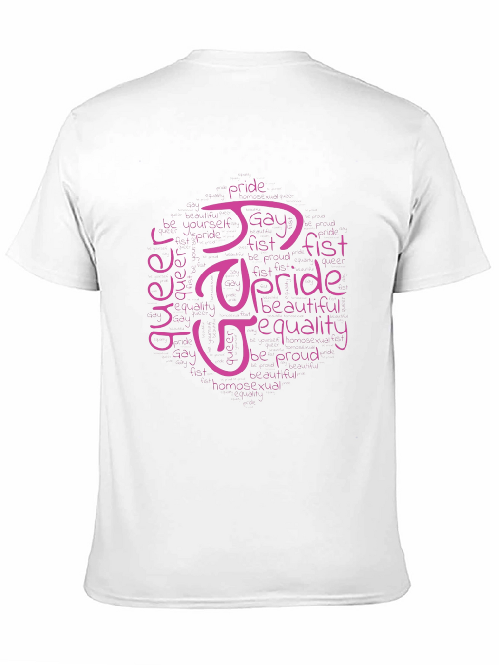 Pride LGBTQ+ Word Art T-Shirt - Black