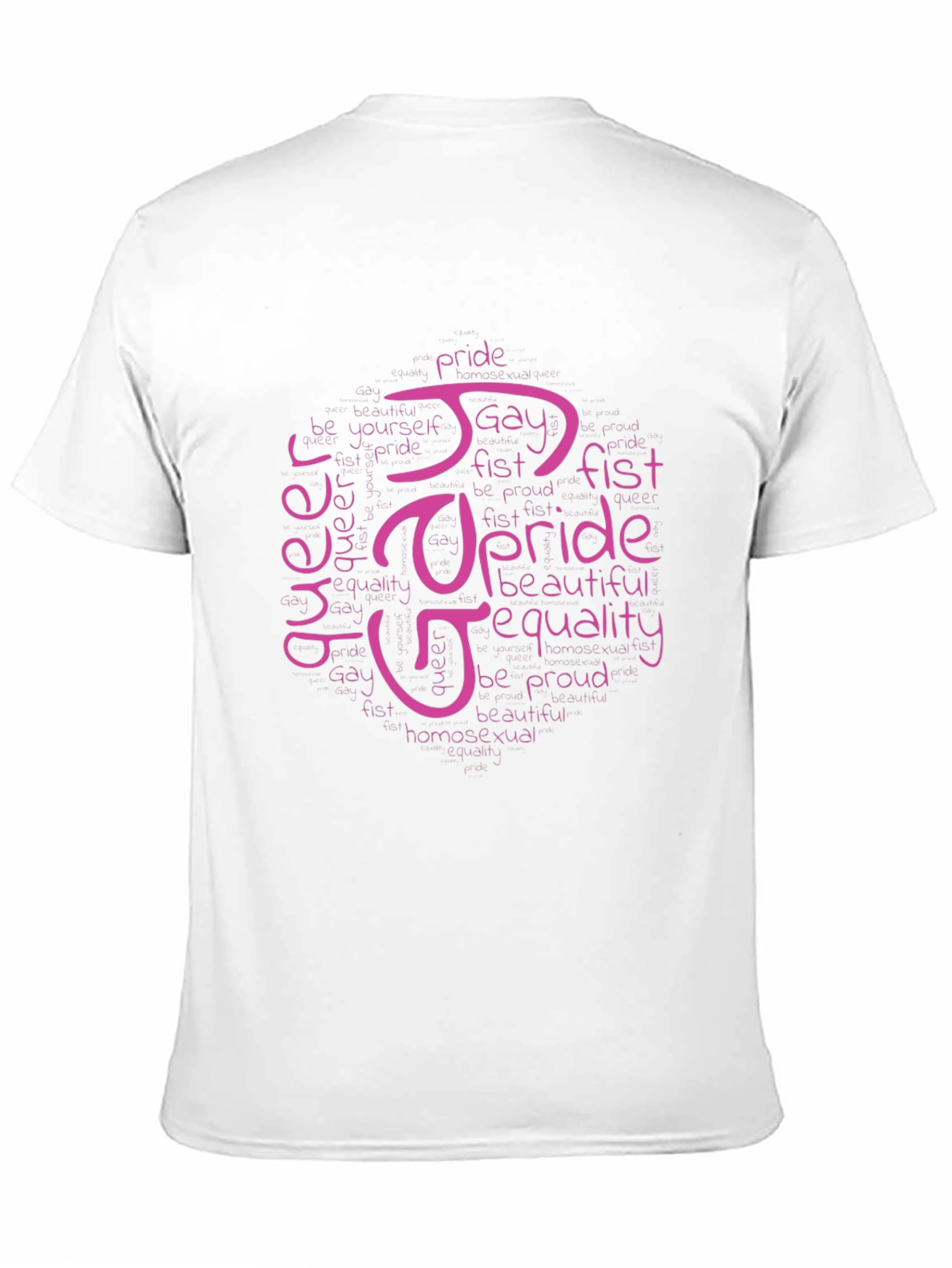 Pride LGBTQ+ Word Art T-Shirt - Black