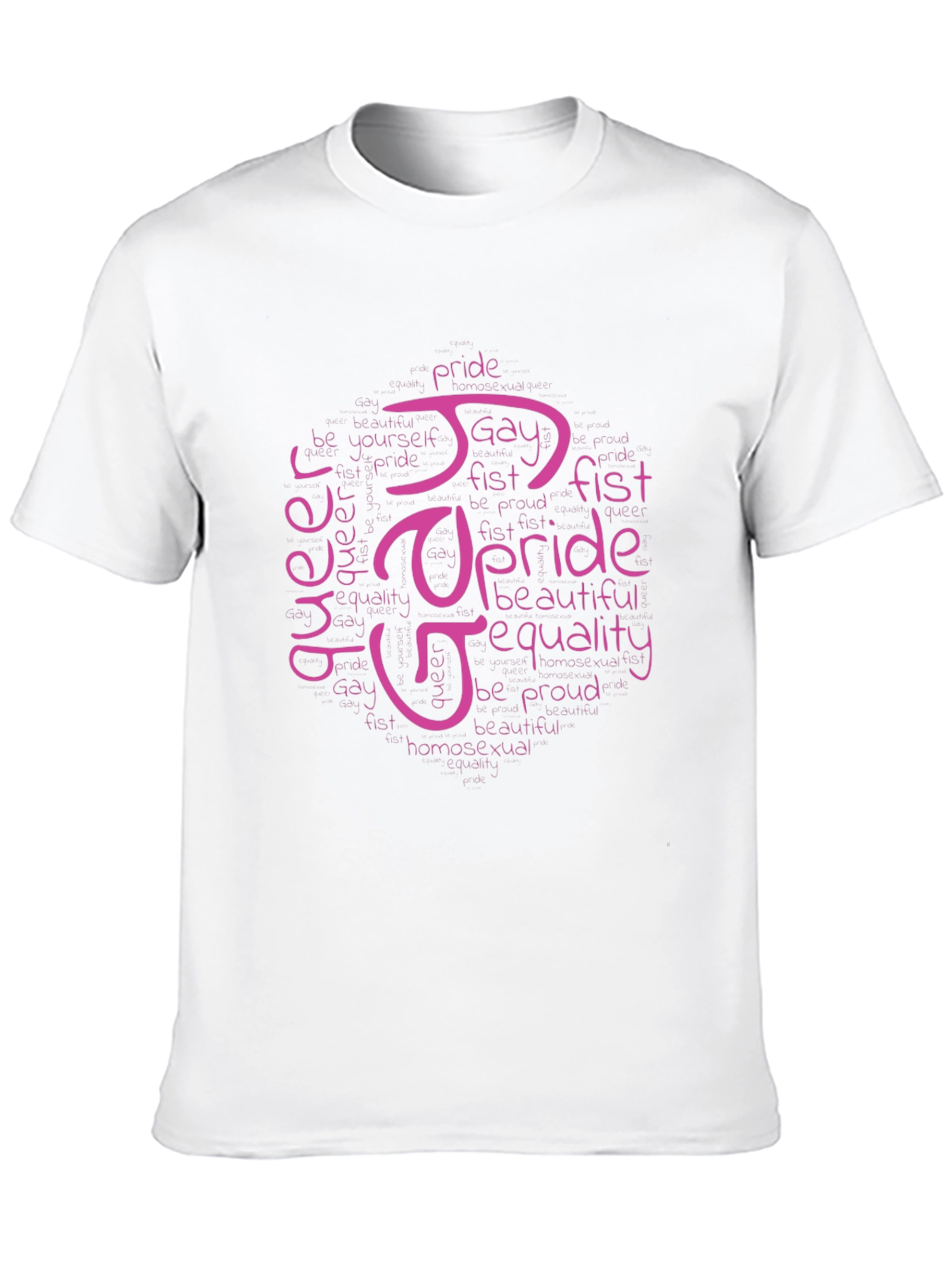 Pride LGBTQ+ Word Art T-Shirt - Black