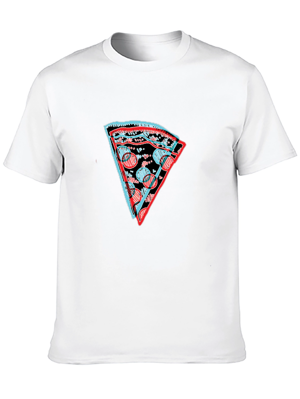 Mens Black Pizza Slice Graphic Tee