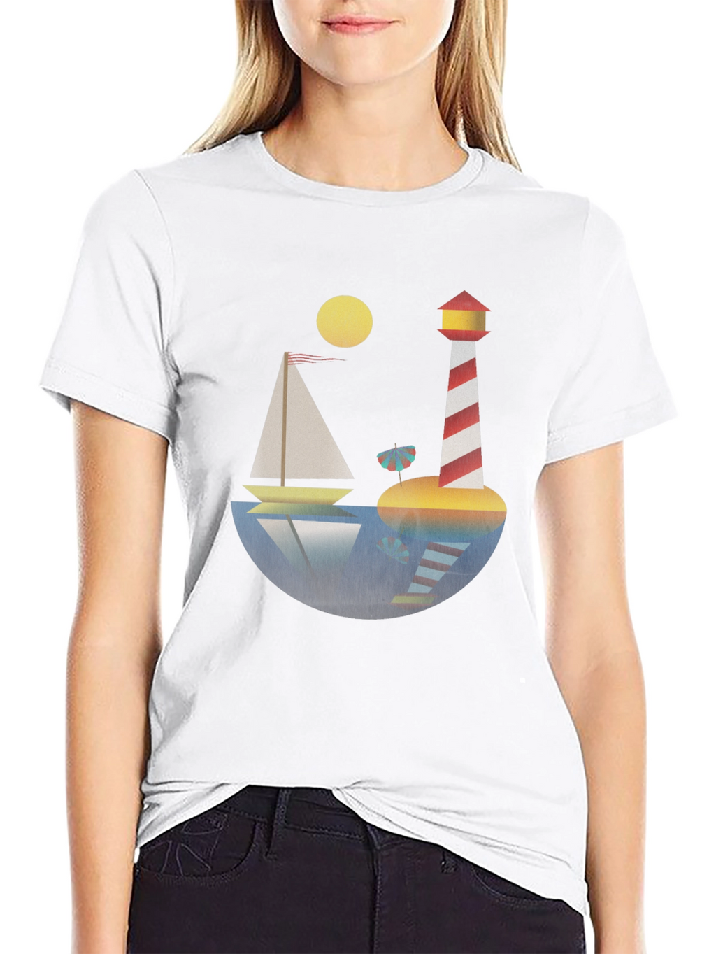 Nautical Lighthouse Graphic T-Shirt - Stylish & Unique