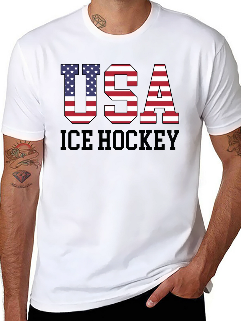 USA Ice Hockey Patriotic T-Shirt