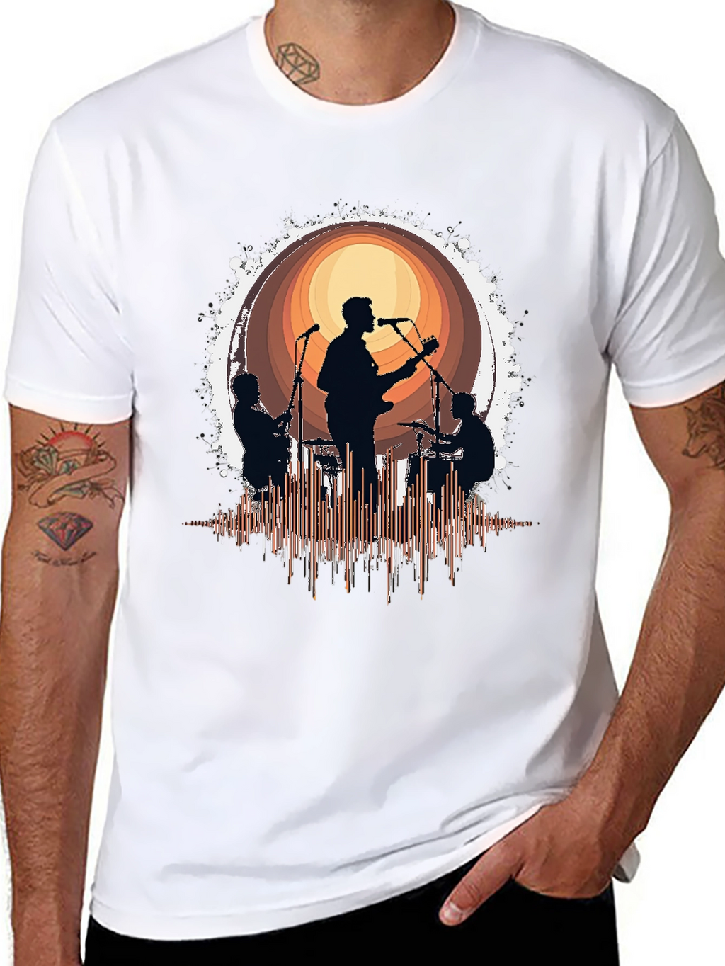 Band Silhouette Graphic T-Shirt - Music Lover Tee