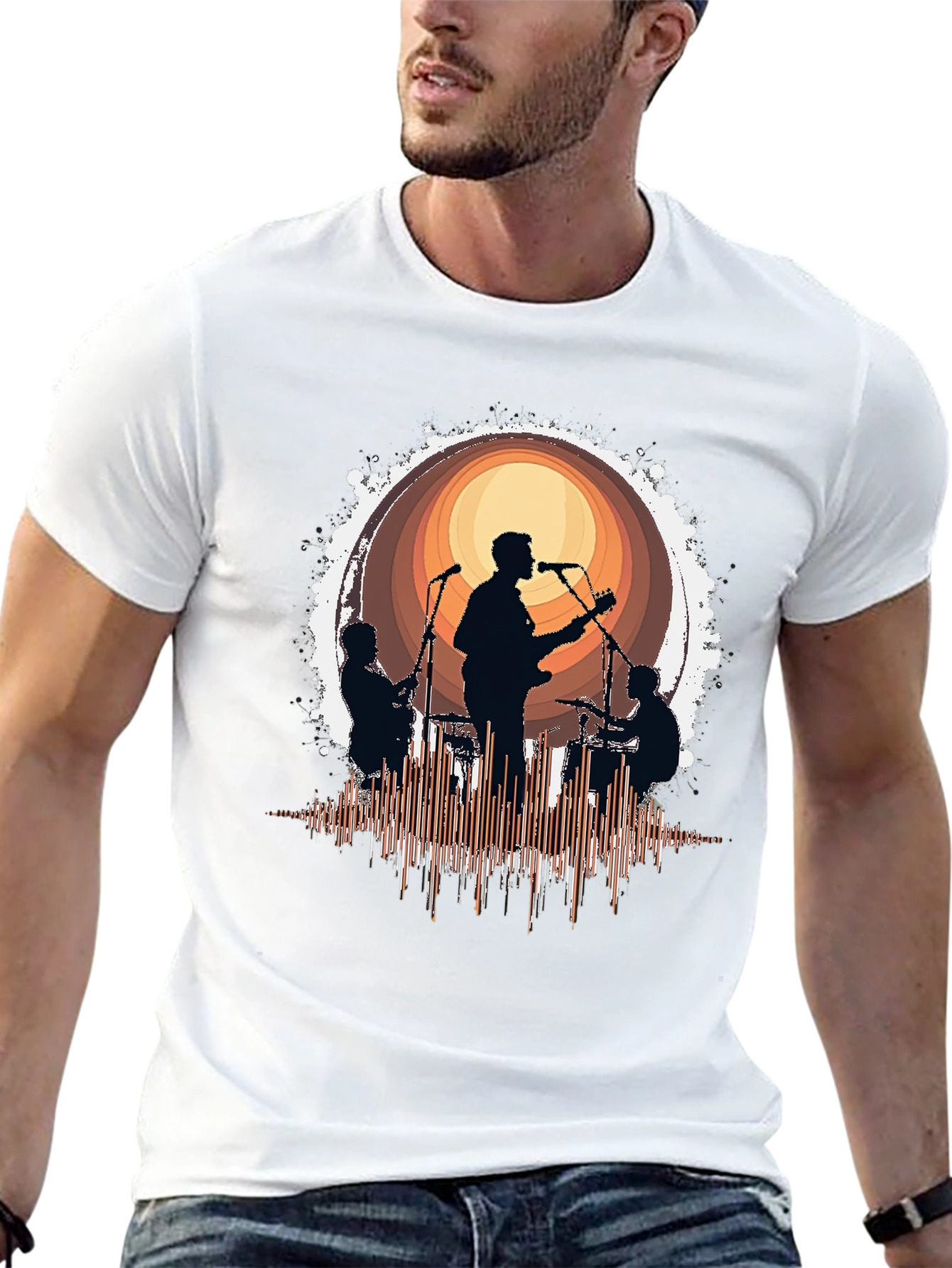 Band Silhouette Graphic T-Shirt - Music Lover Tee
