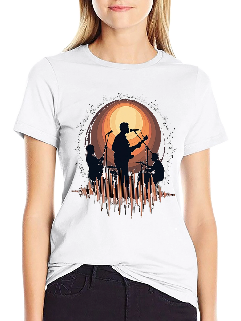 Band Silhouette Graphic T-Shirt - Music Lover Tee