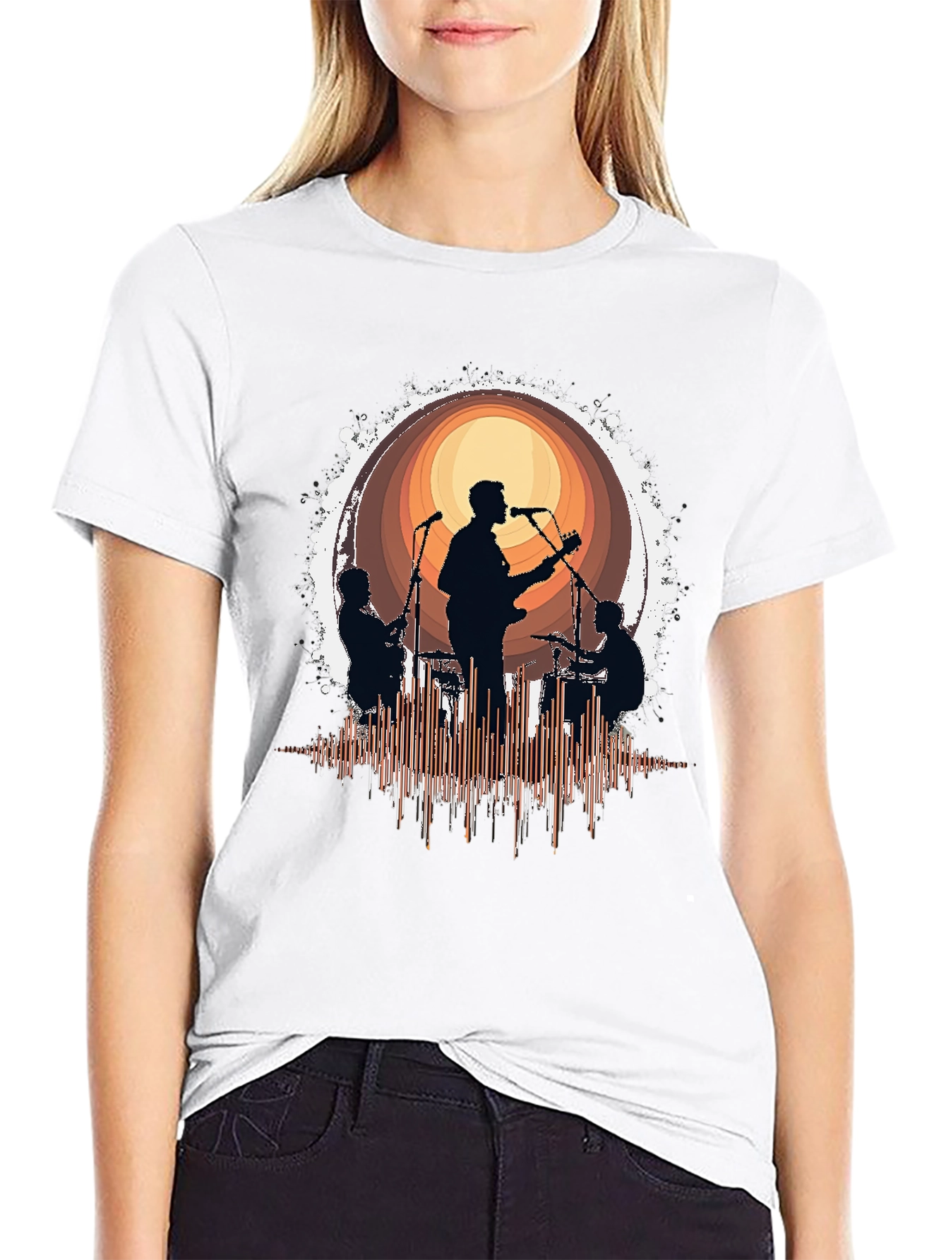 Band Silhouette Graphic T-Shirt - Music Lover Tee