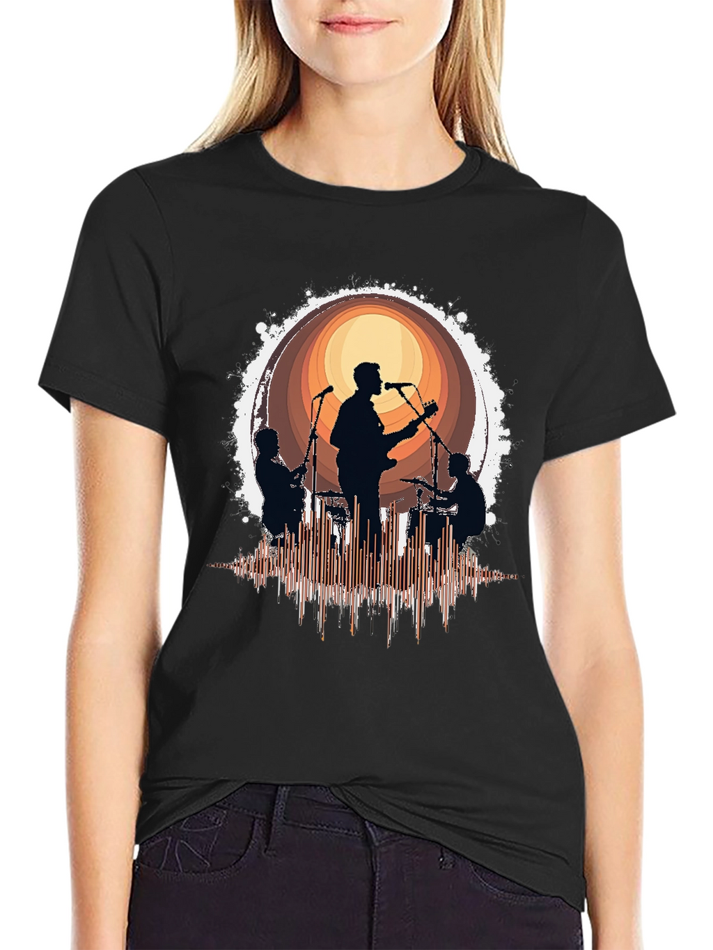 Band Silhouette Graphic T-Shirt - Music Lover Tee
