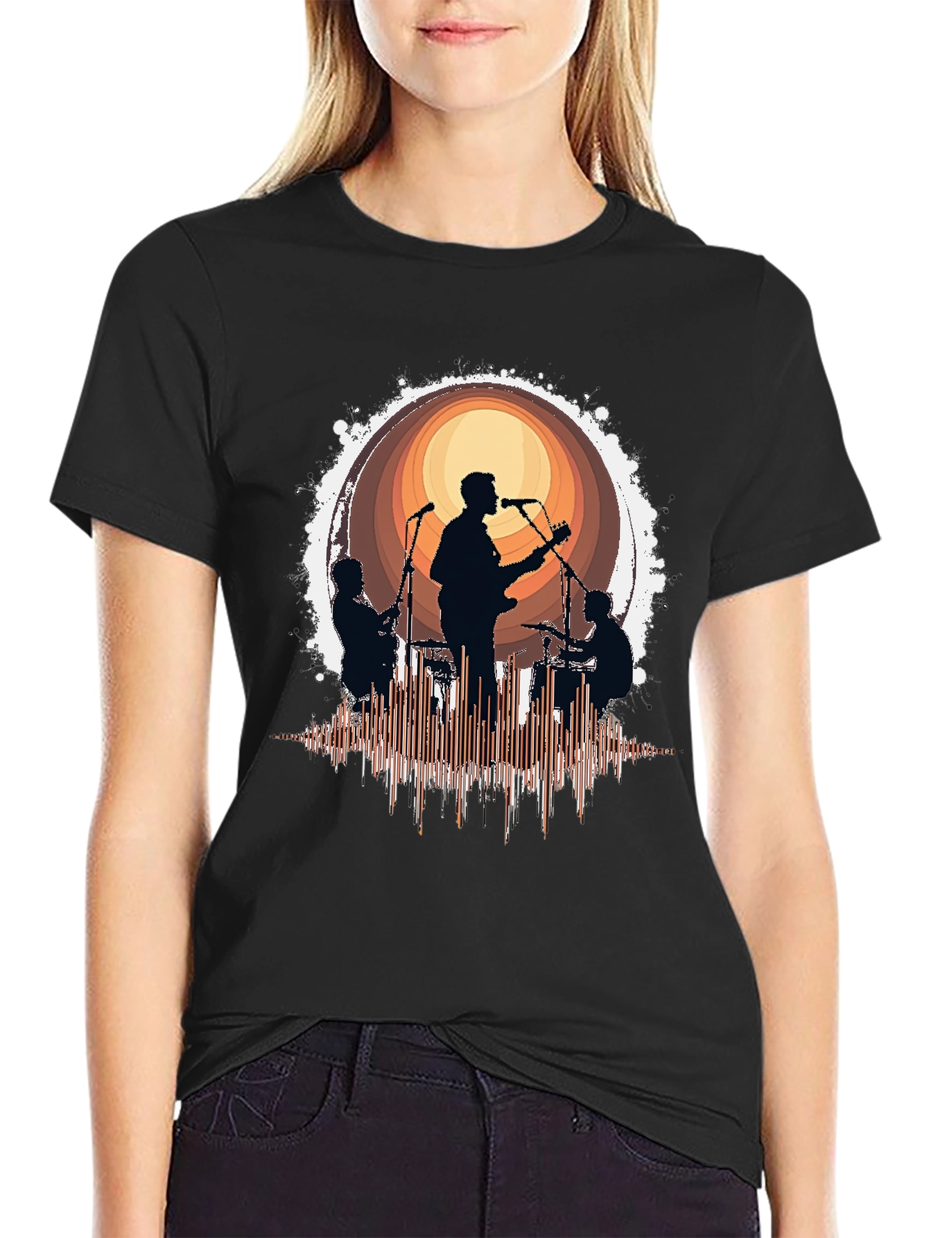 Band Silhouette Graphic T-Shirt - Music Lover Tee