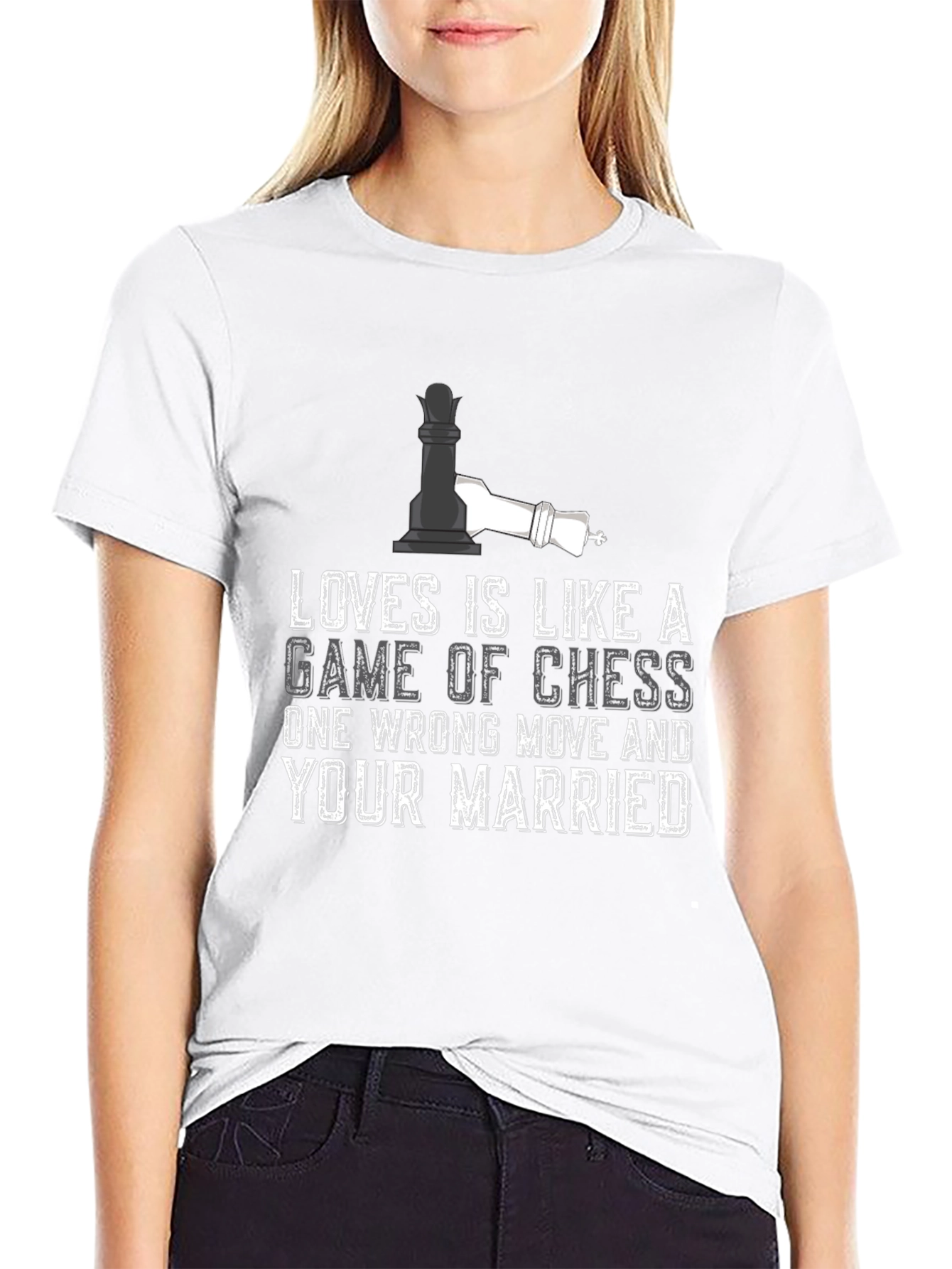 Chess Game T-Shirt: Love & Marriage Humor