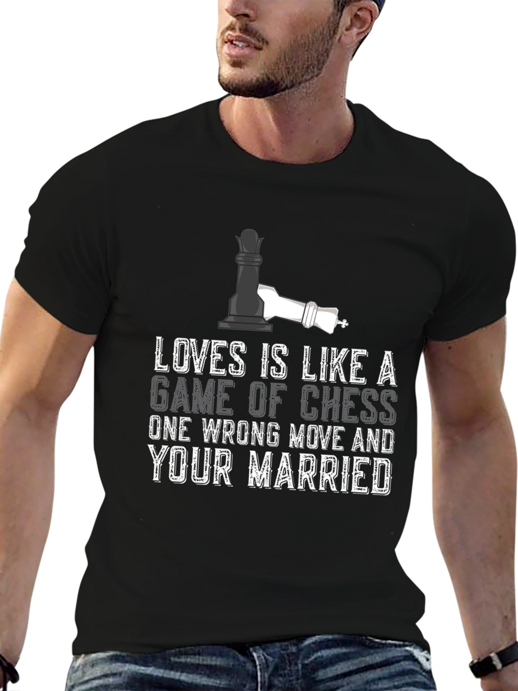 Chess Game T-Shirt: Love & Marriage Humor