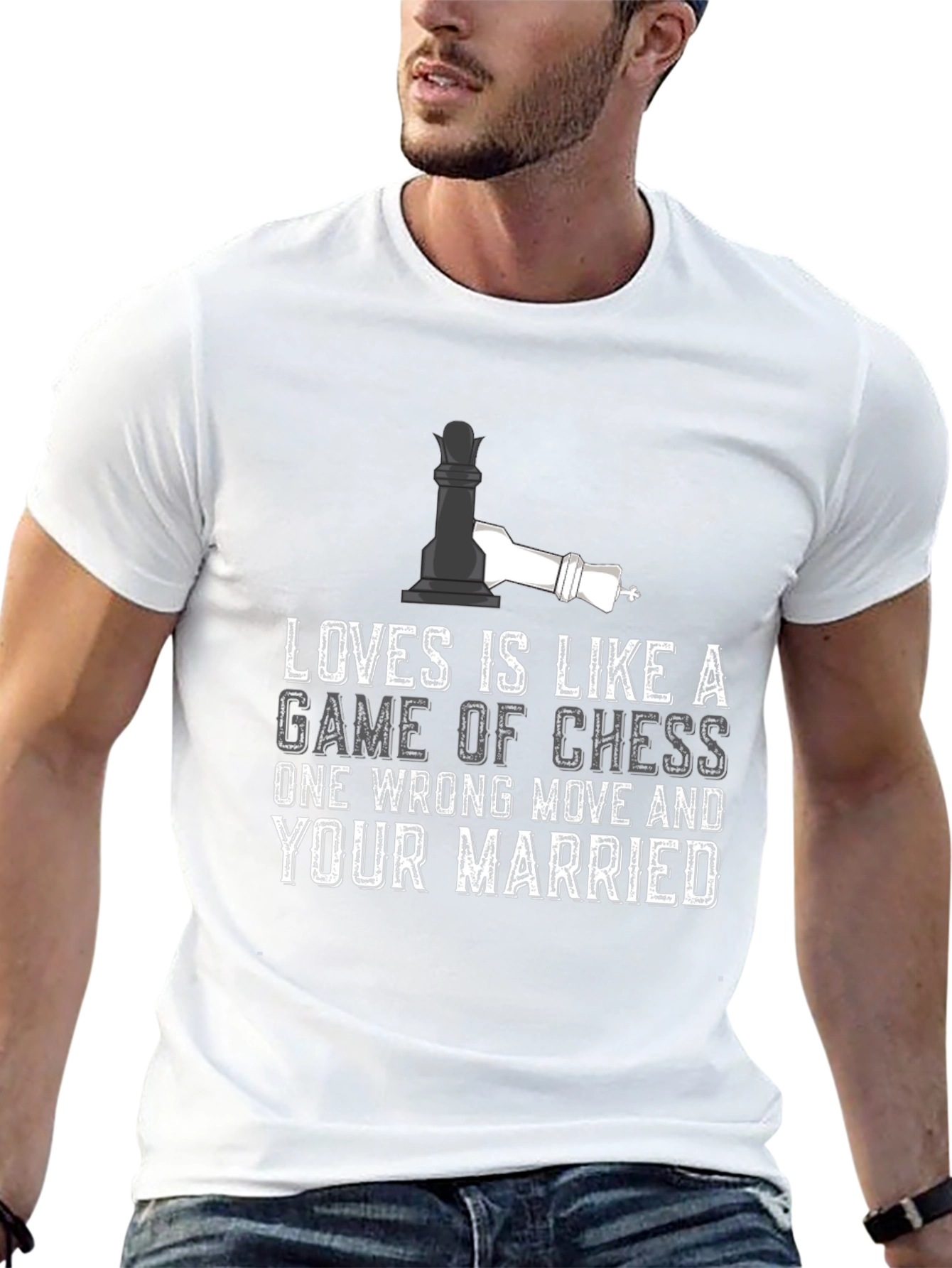 Chess Game T-Shirt: Love & Marriage Humor