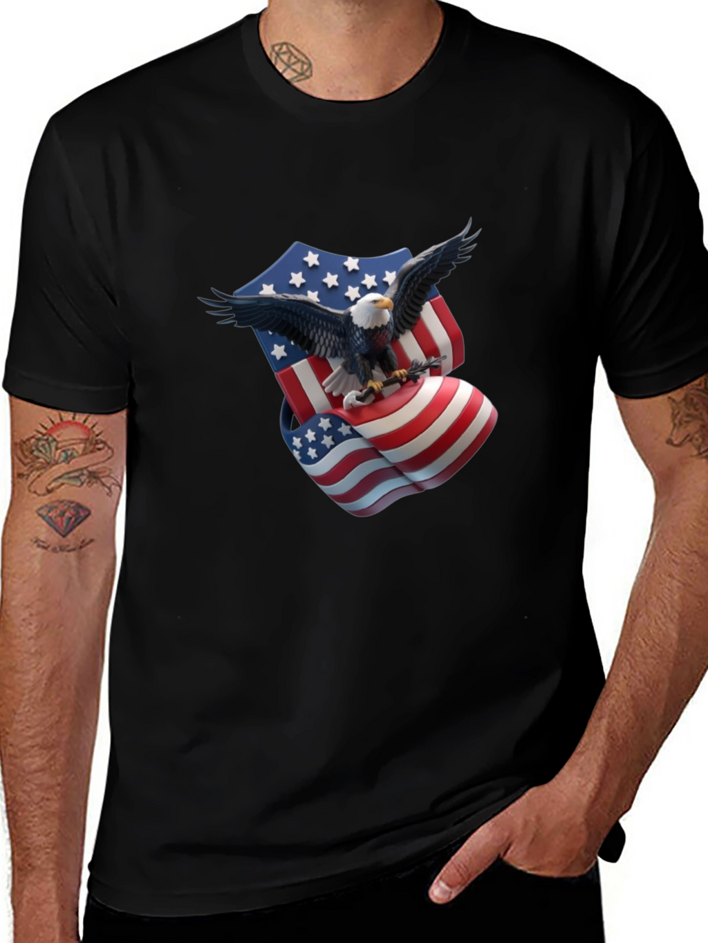 American Eagle USA Flag Graphic T-Shirt