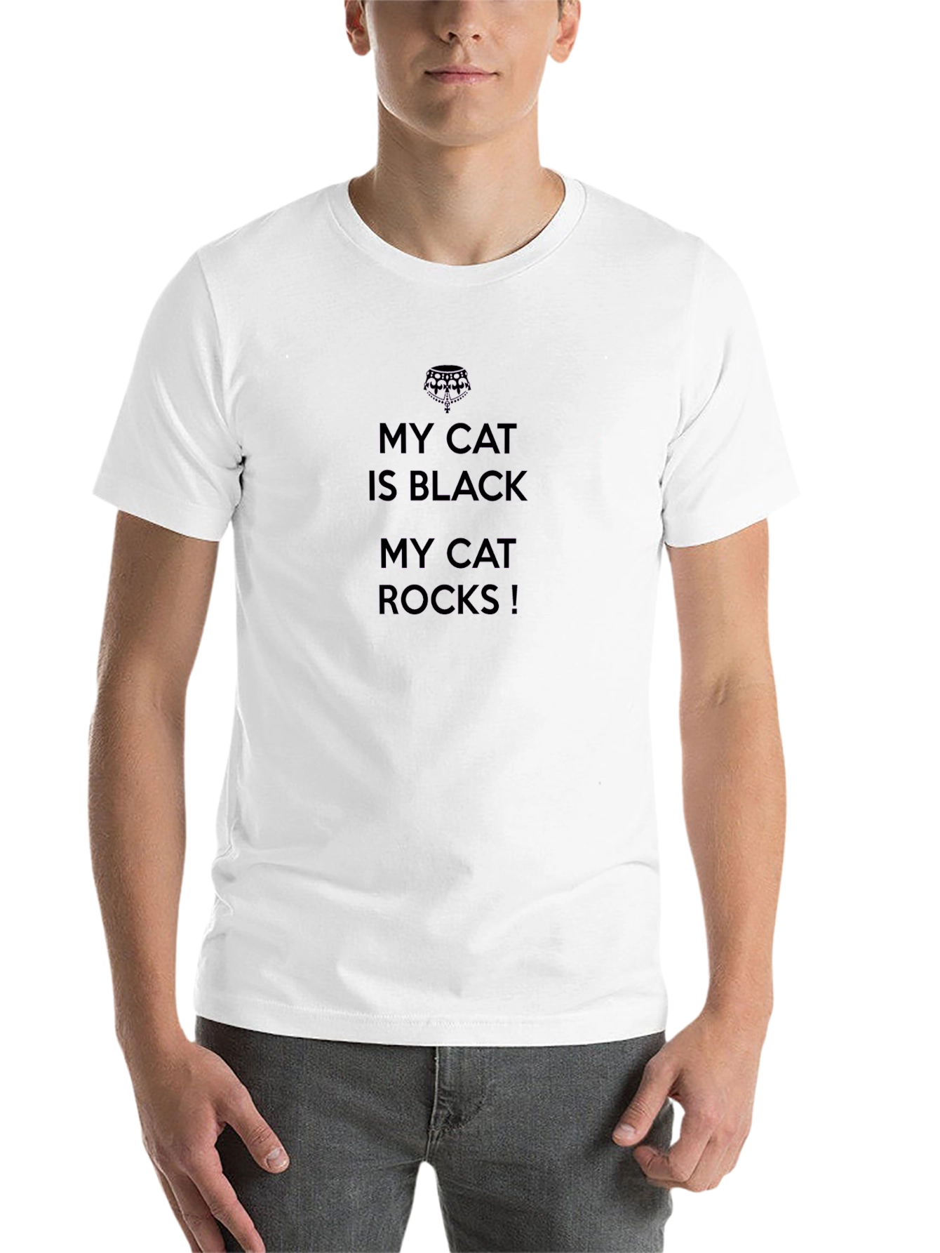 Black Cat Rocks Graphic Tee - Mens