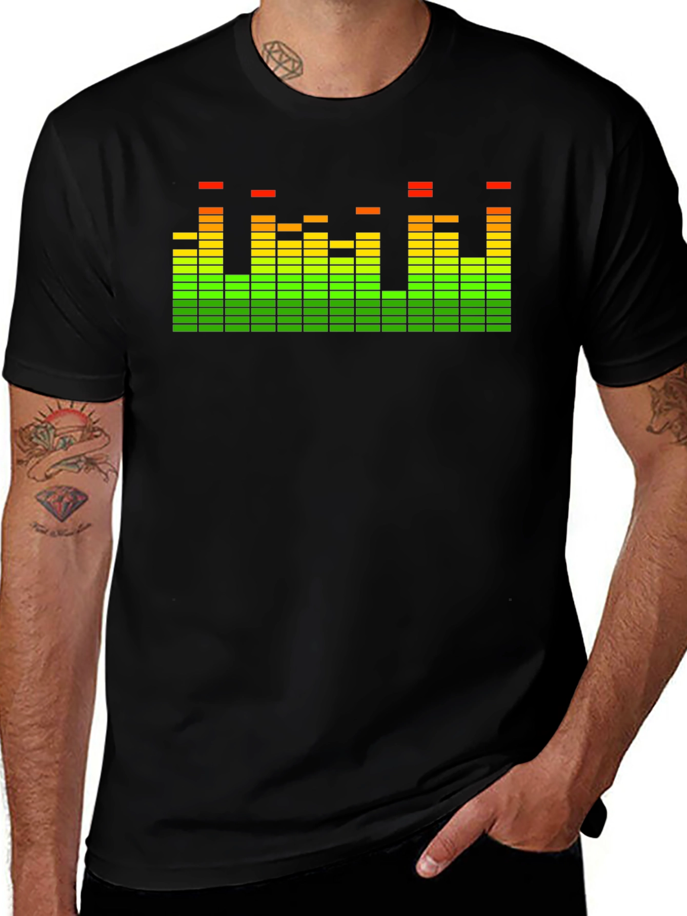 Equalizer Graphic Print T-Shirt - Music Lover