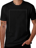 Classic Black Tee with Graphic Panel