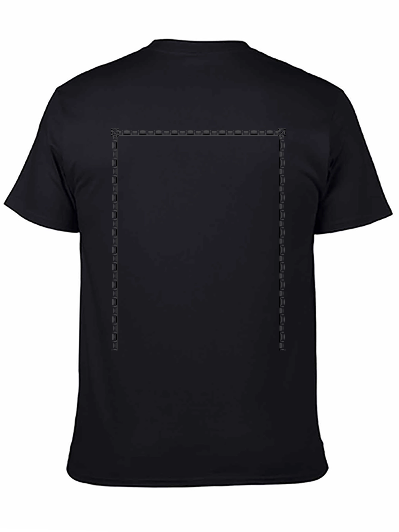 Classic Black Tee with Graphic Panel