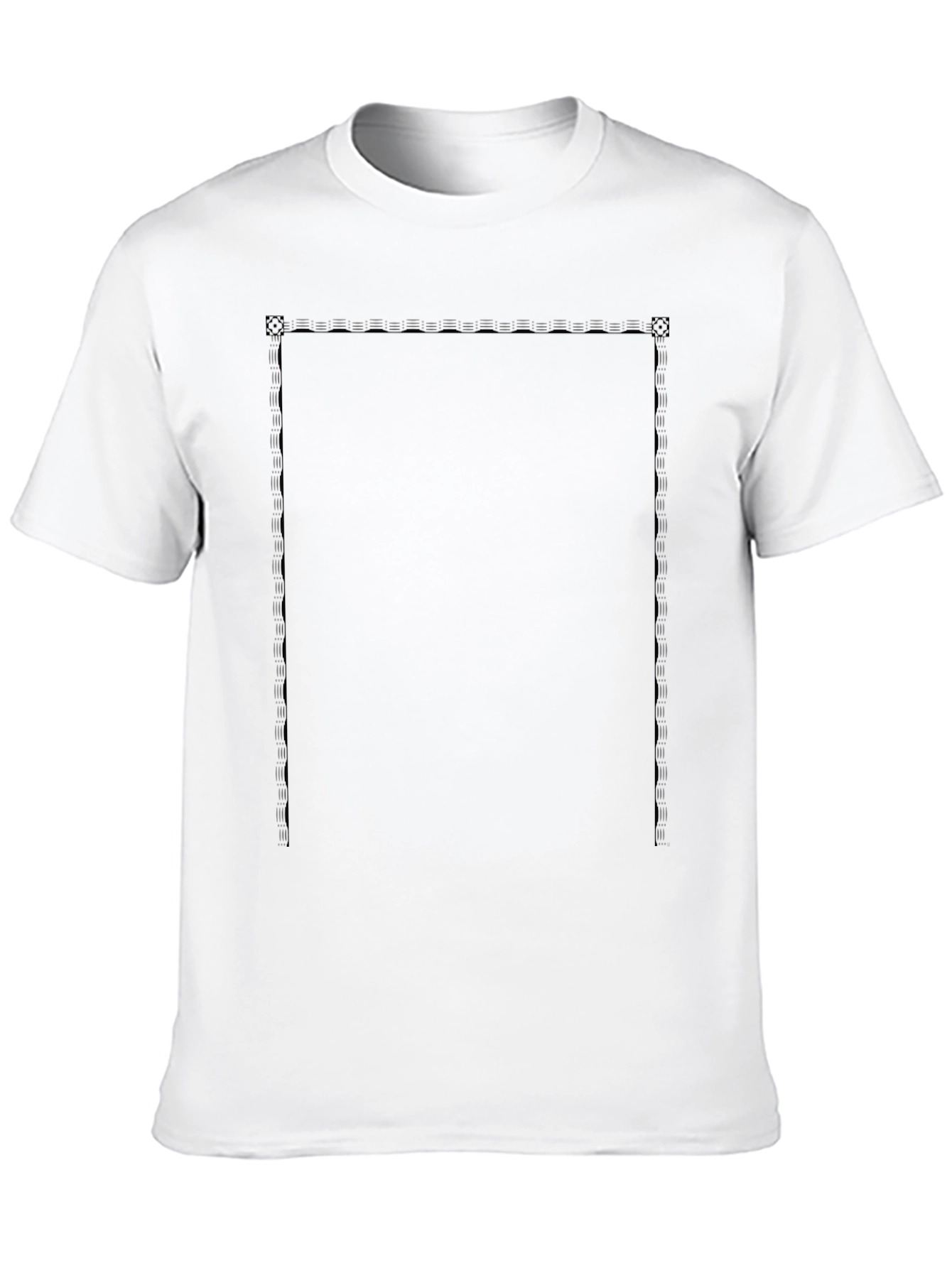Classic Black Tee with Graphic Panel