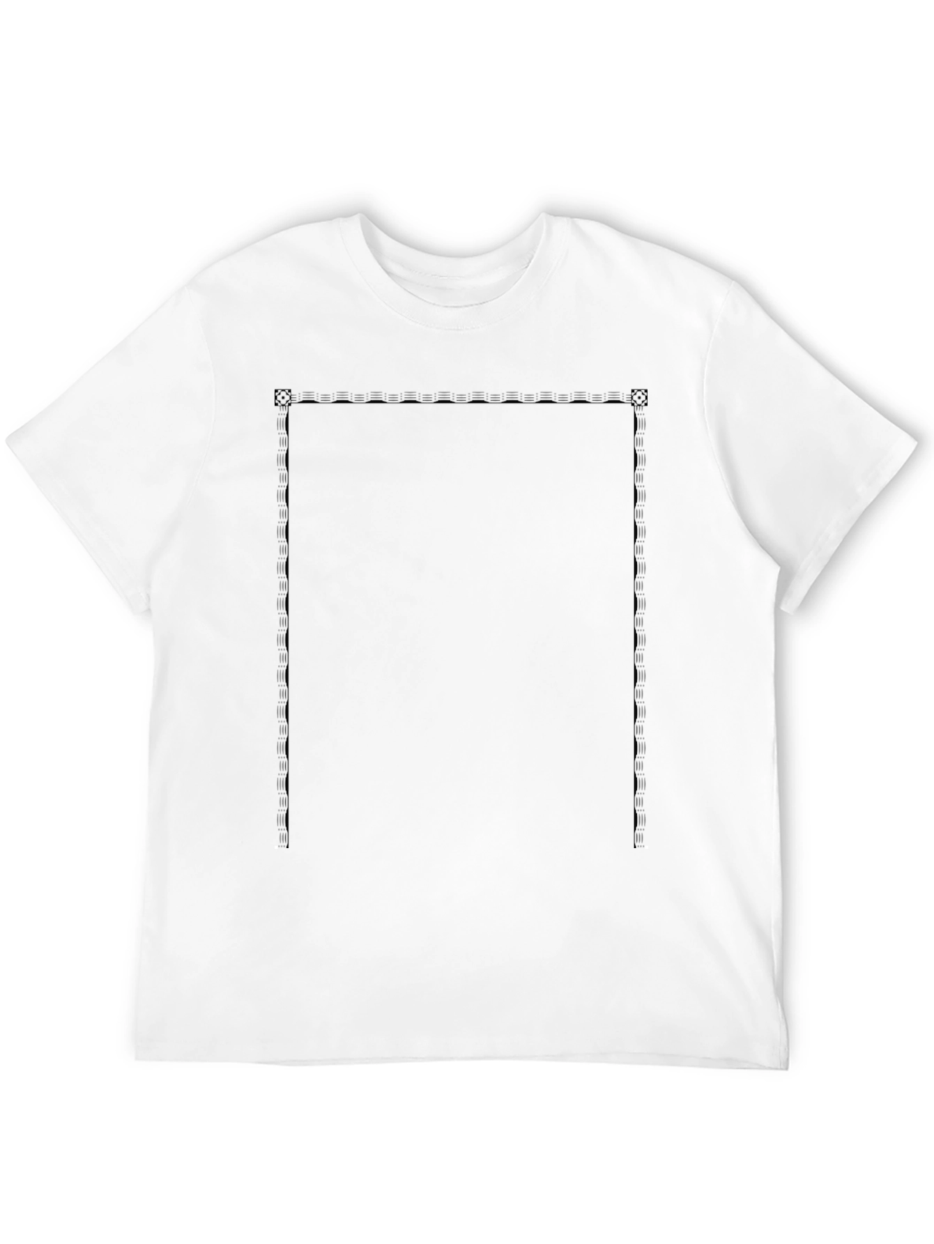Classic Black Tee with Graphic Panel