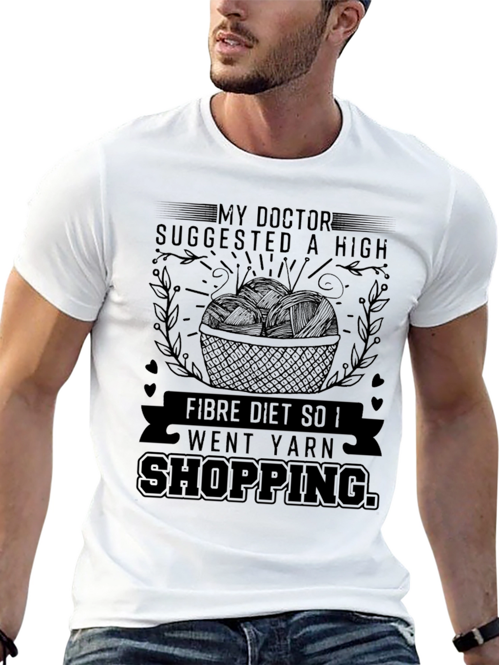 High Fiber Yarn Shopping T-Shirt