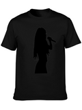 Silhouette Singer Graphic Tee - Black Unisex T-Shirt