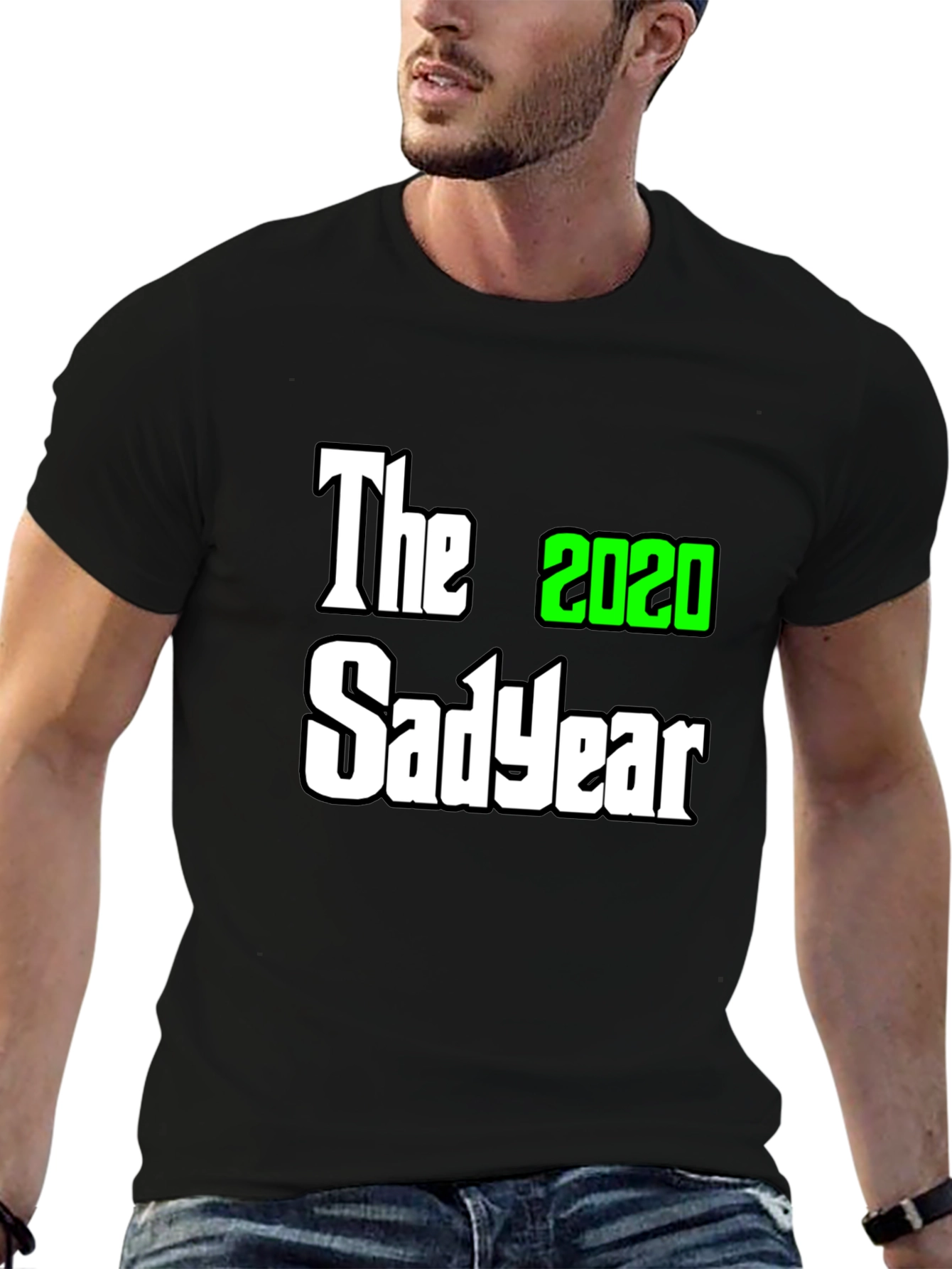 The 2020 Sad Year Graphic Tee - Black