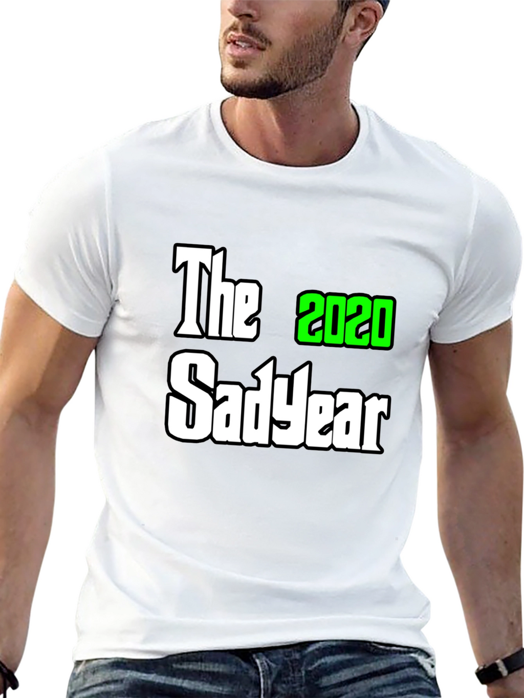 The 2020 Sad Year Graphic Tee - Black