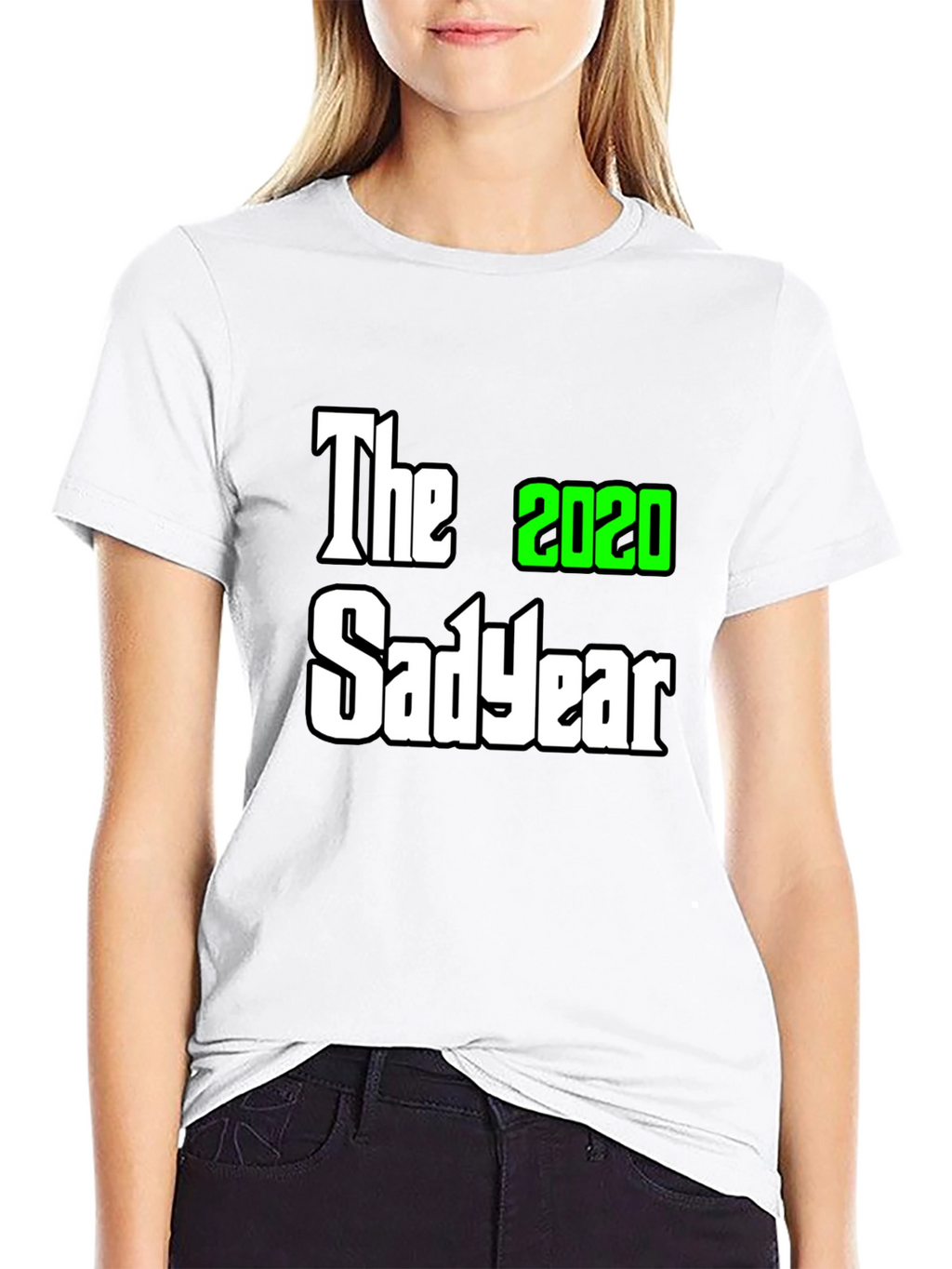 The 2020 Sad Year Graphic Tee - Black