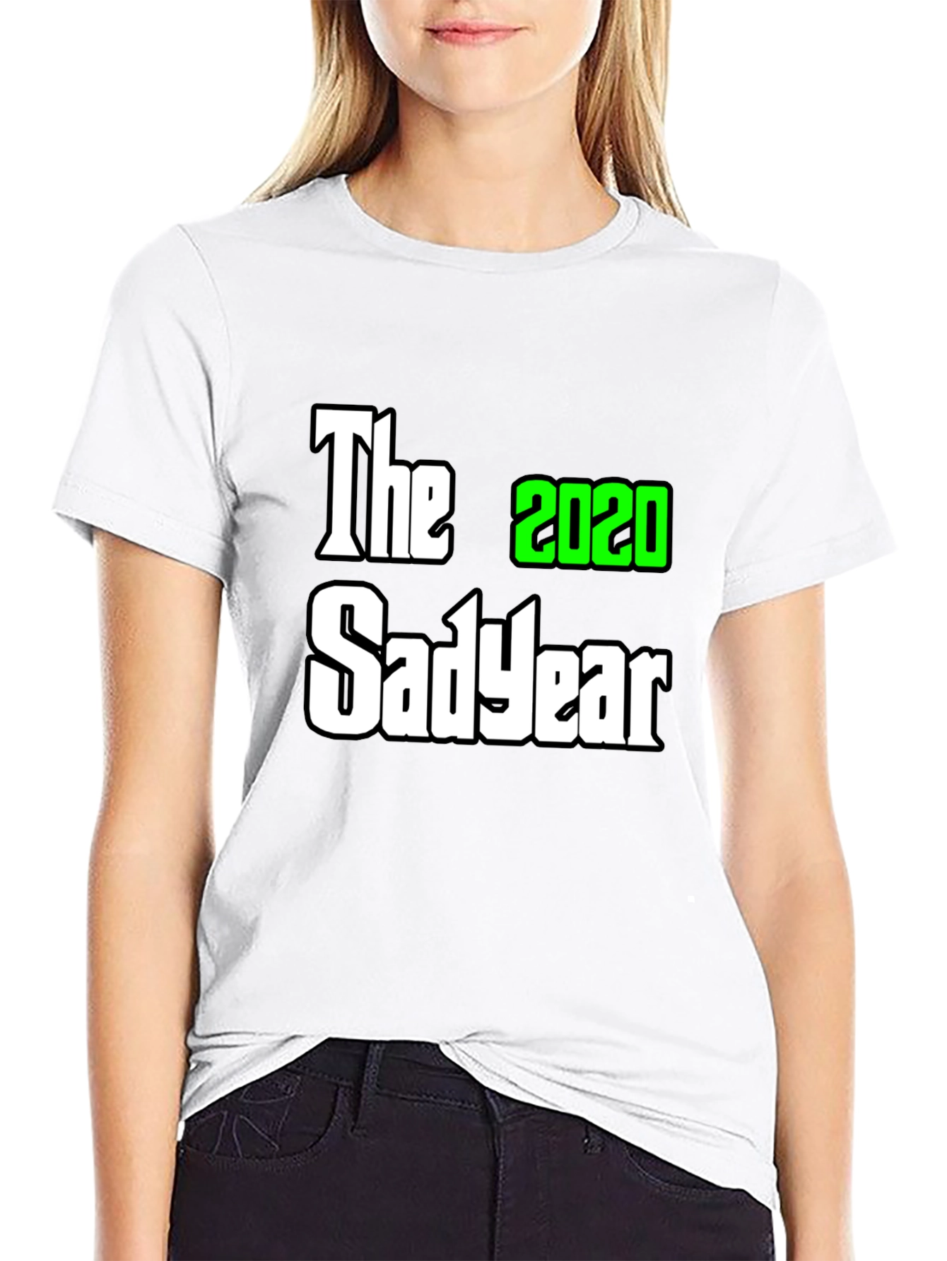 The 2020 Sad Year Graphic Tee - Black
