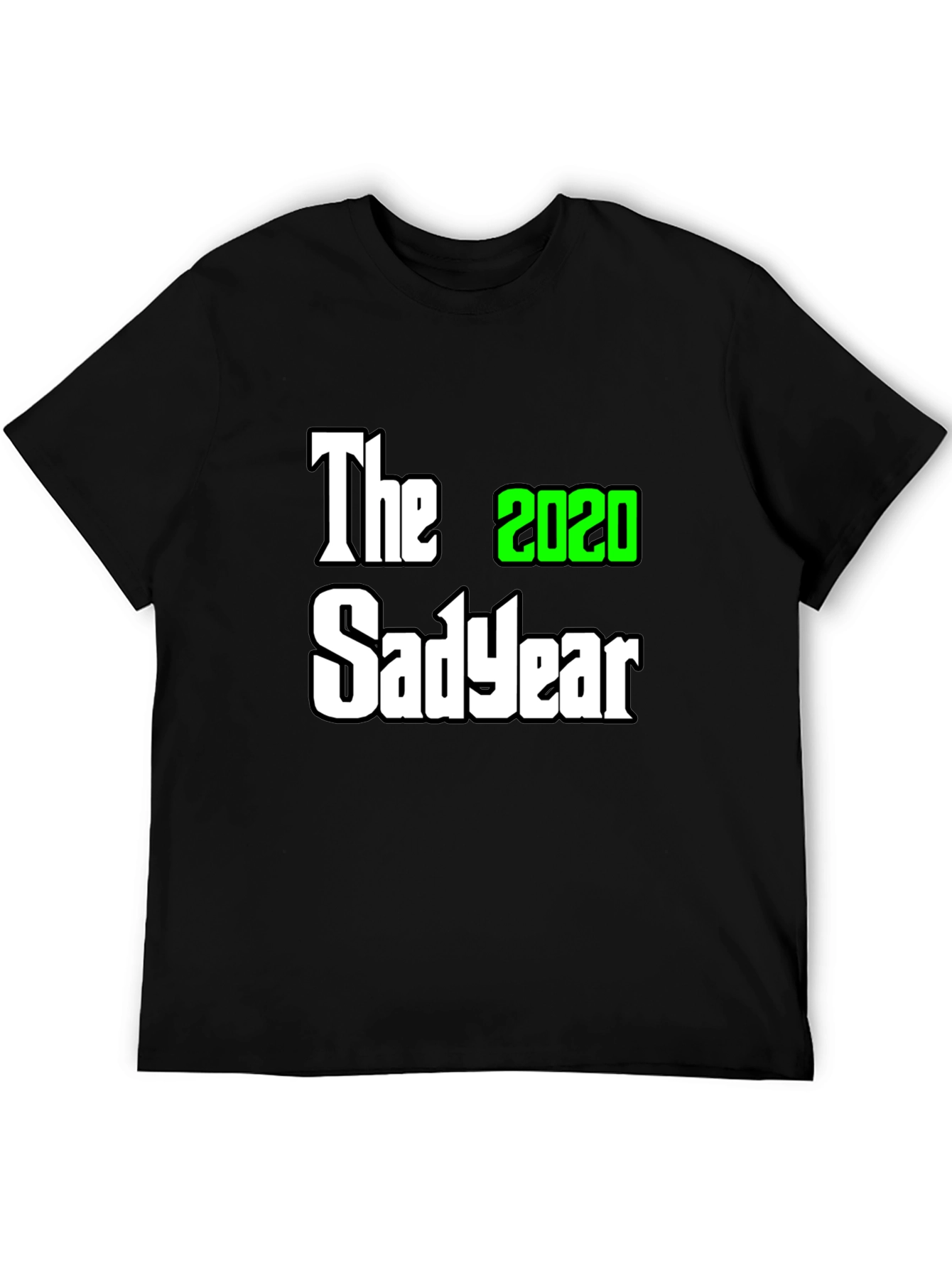 The 2020 Sad Year Graphic Tee - Black