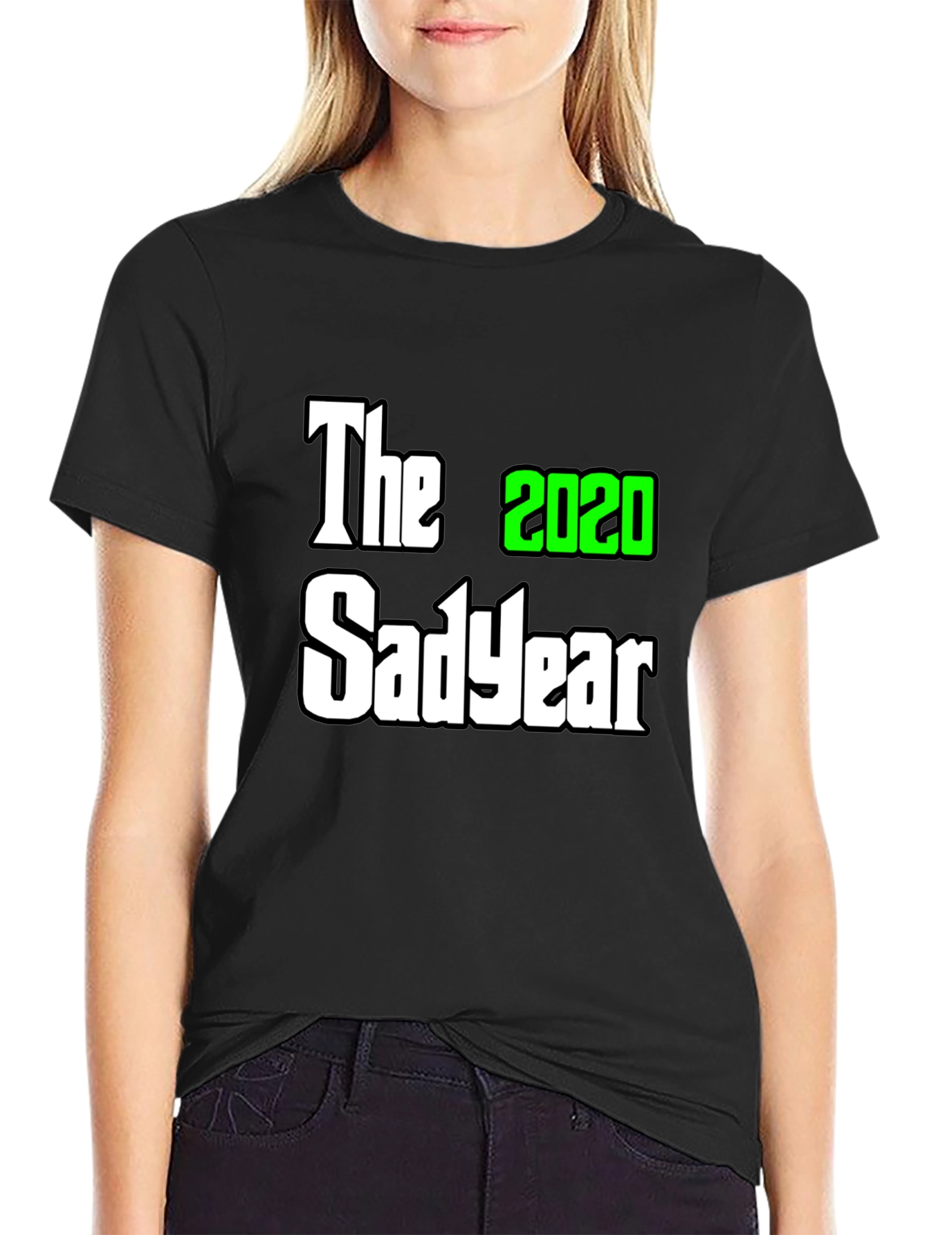 The 2020 Sad Year Graphic Tee - Black
