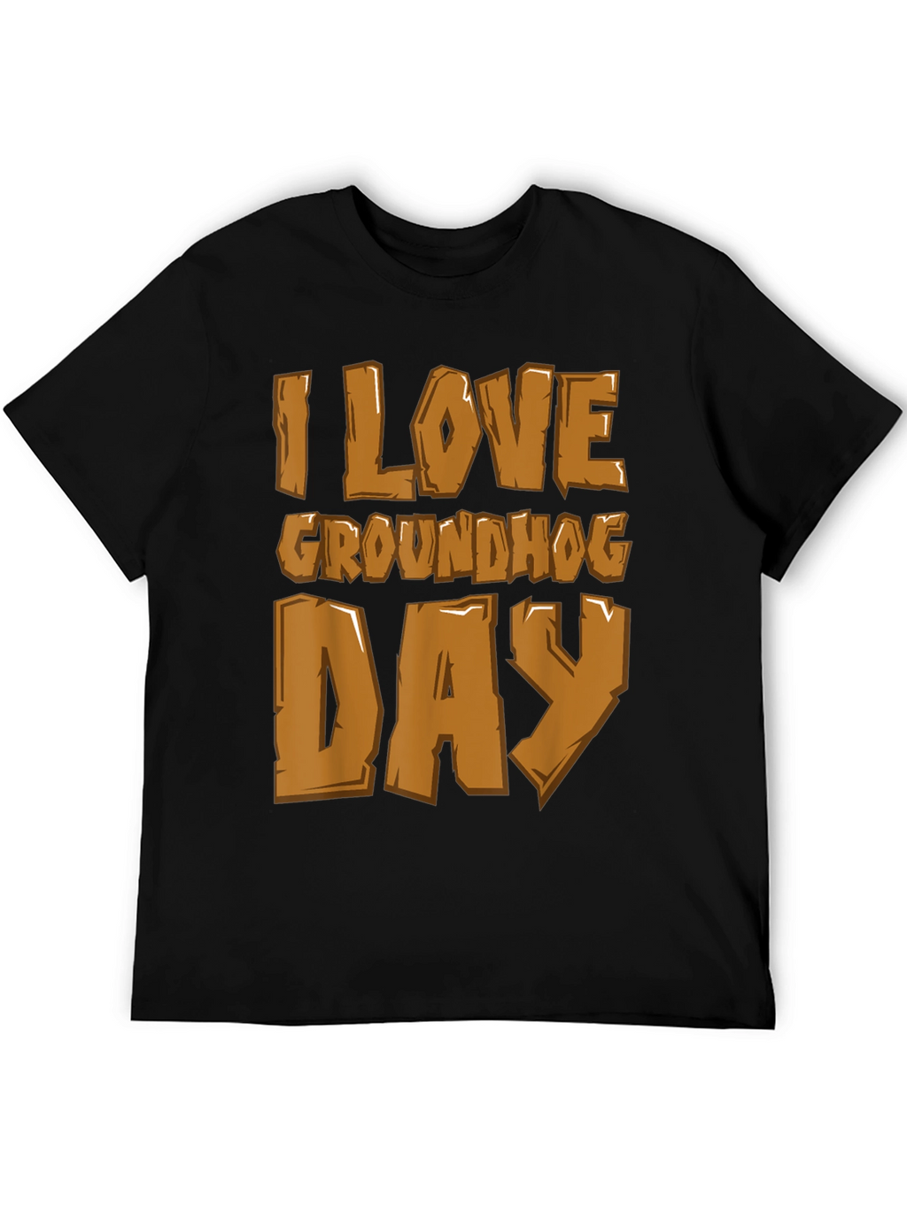 I Love Groundhog Day Graphic Tee - Black