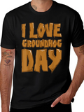 I Love Groundhog Day Graphic Tee - Black
