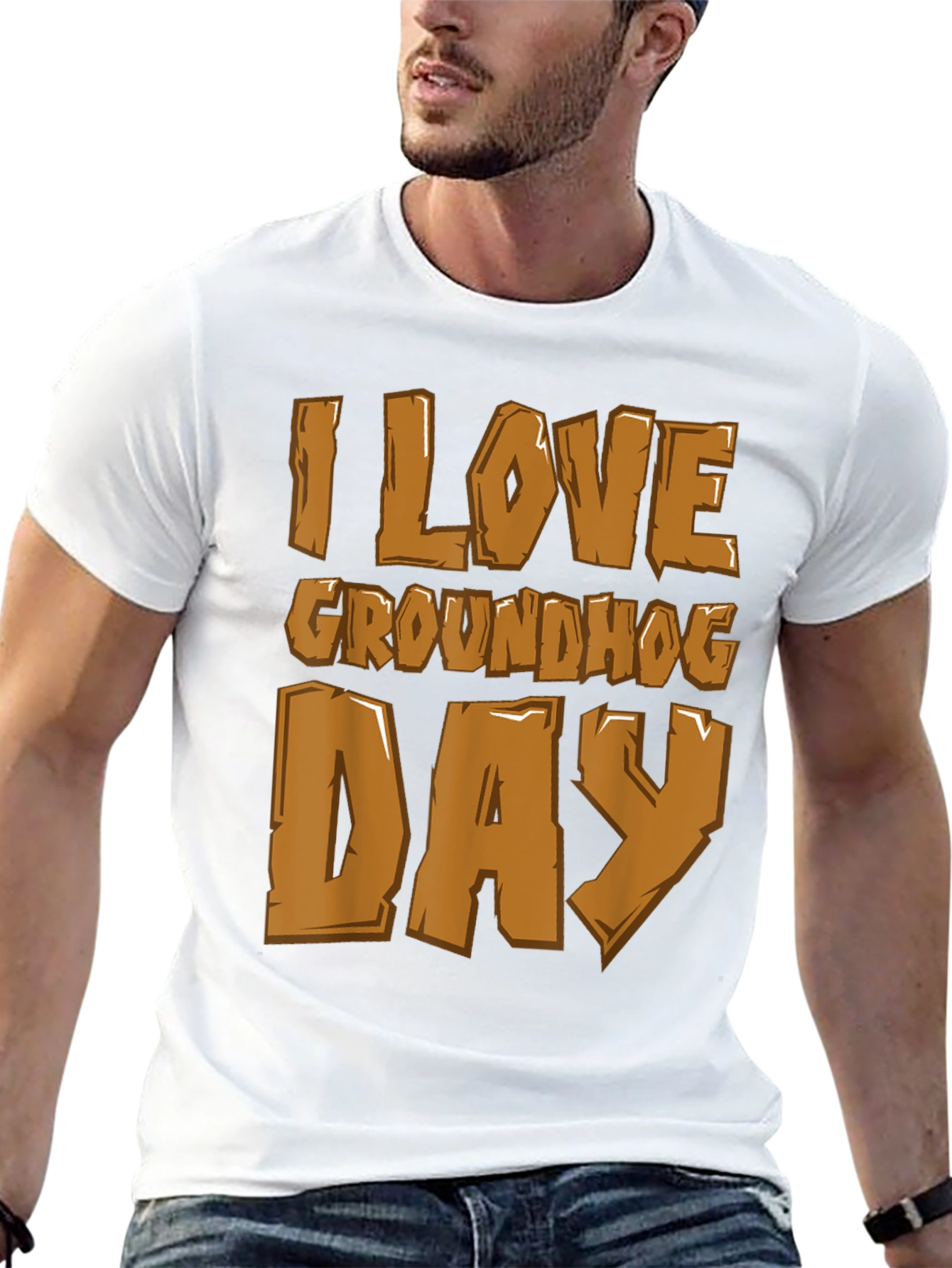 I Love Groundhog Day Graphic Tee - Black