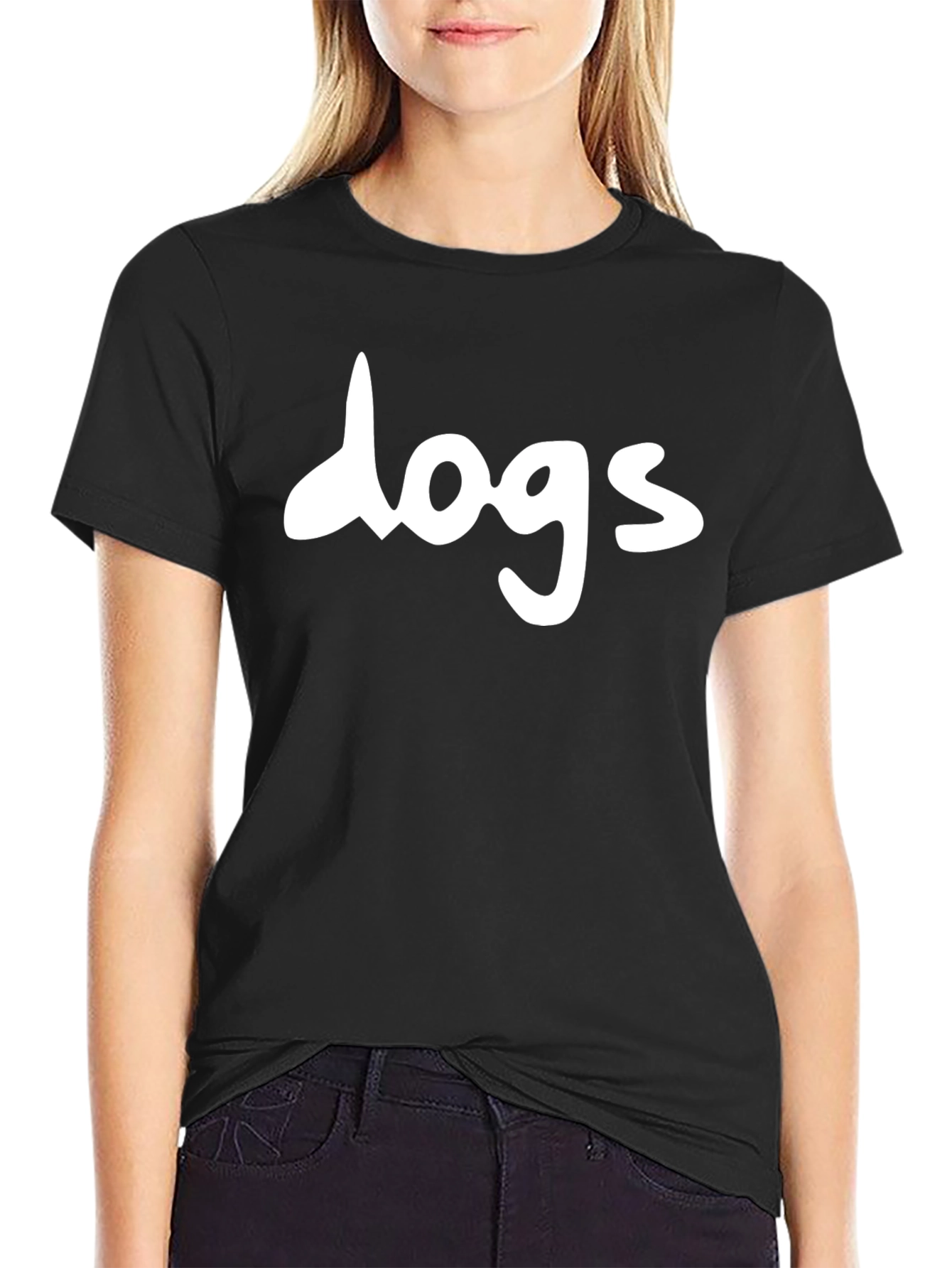 Dogs Graphic Tee - Classic Black Cotton T-Shirt