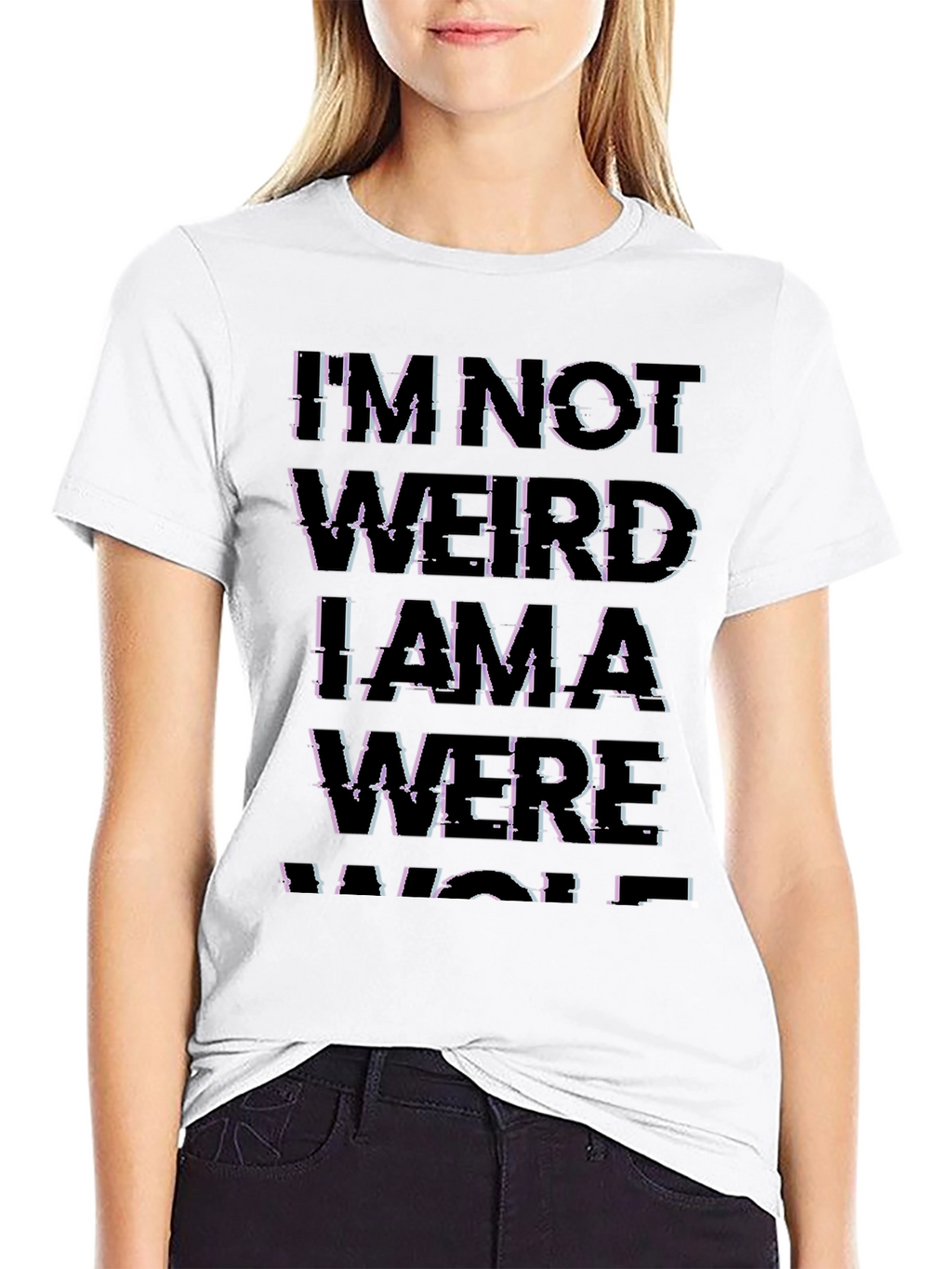Im Not Weird I Am A Werewolf Black T-Shirt