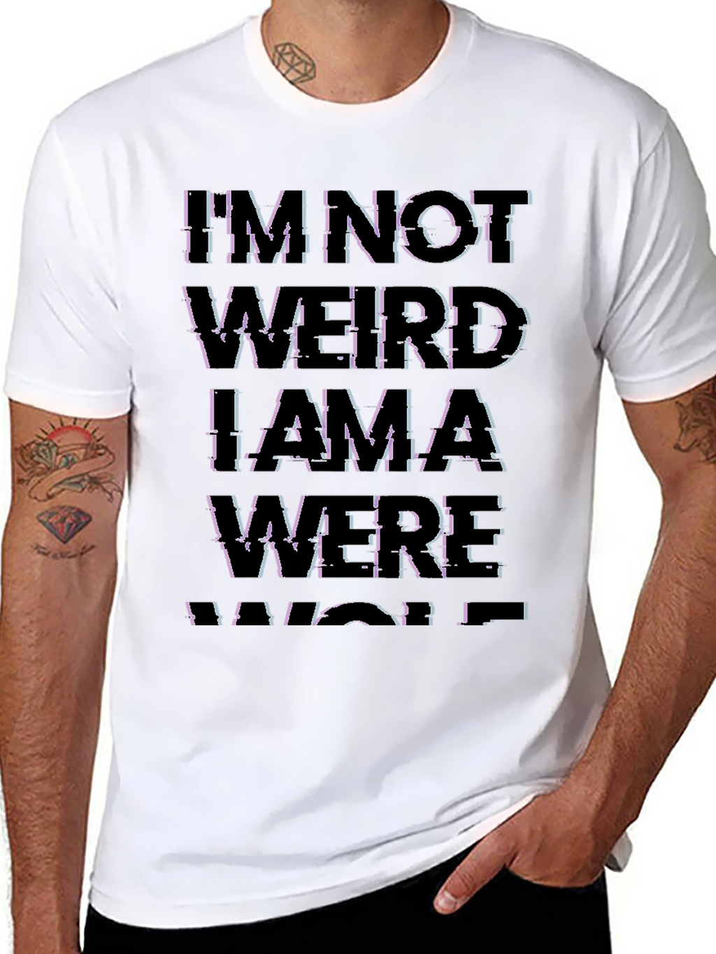 Im Not Weird I Am A Werewolf Black T-Shirt