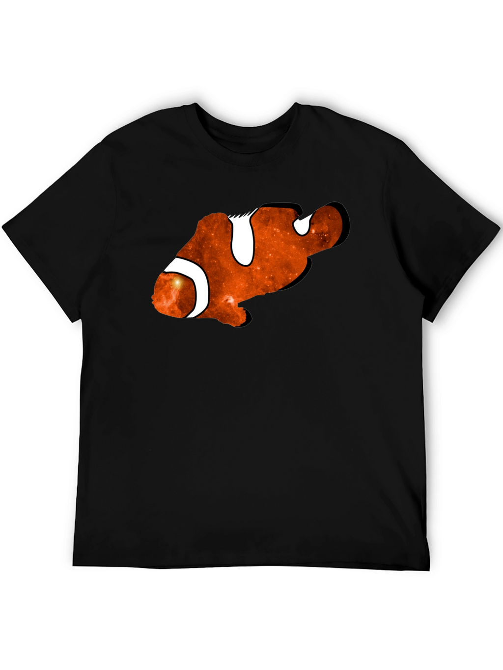 Galaxy Clownfish Black T-Shirt - Unique Graphic Tee