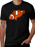 Galaxy Clownfish Black T-Shirt - Unique Graphic Tee